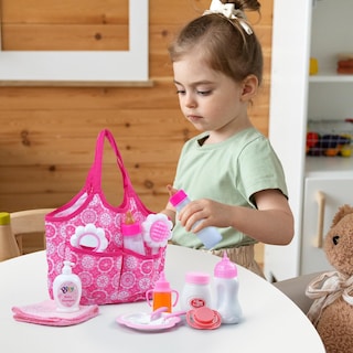 Foto 4 | Set De Alimentación Para Muñecas Babeside Con Bolsa De Pañales, Biberones, 15 Unidades - Venta Internacional.