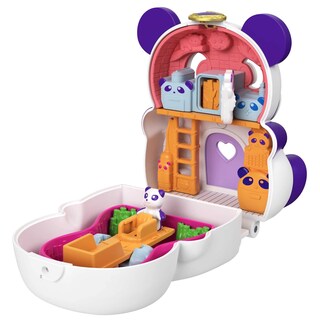 Foto 2 | Set Polly Pocket Gtm58 Flip & Find Panda Compact - Venta Internacional.