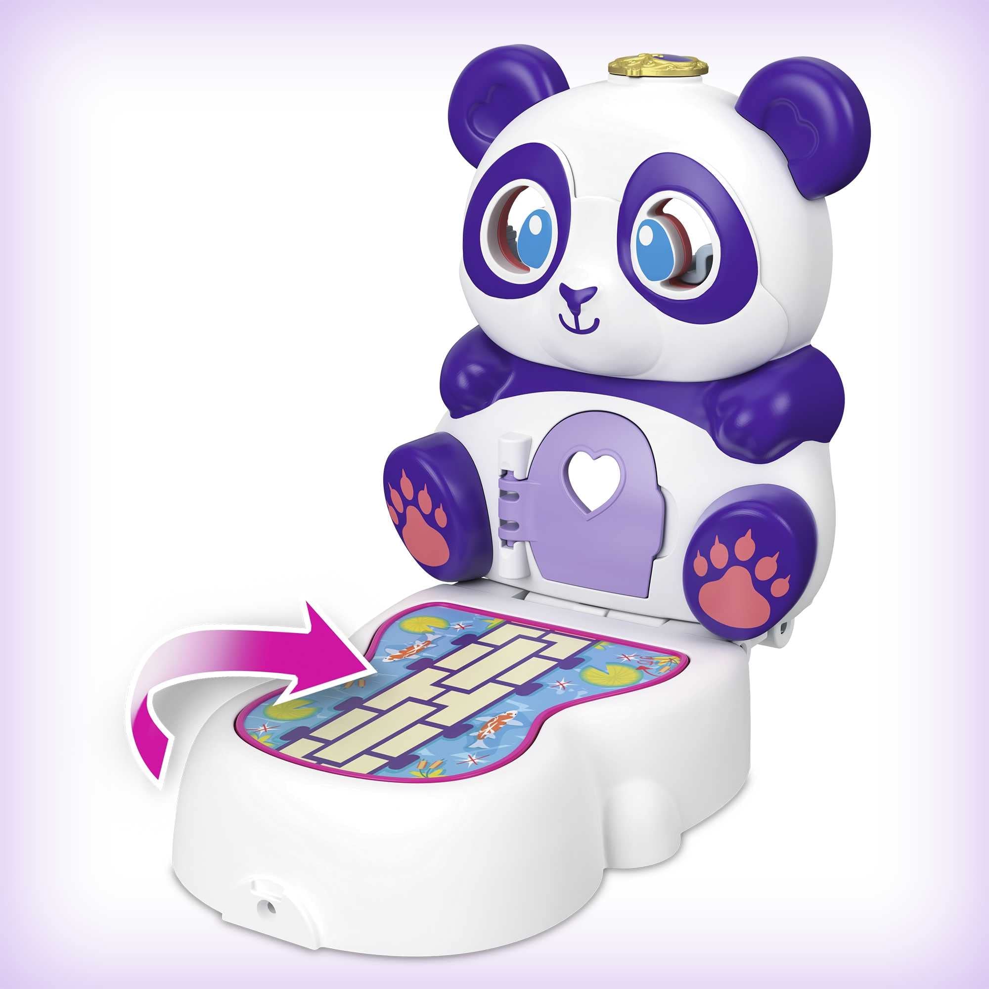 Foto 5 pulgar | Set Polly Pocket Gtm58 Flip & Find Panda Compact - Venta Internacional.