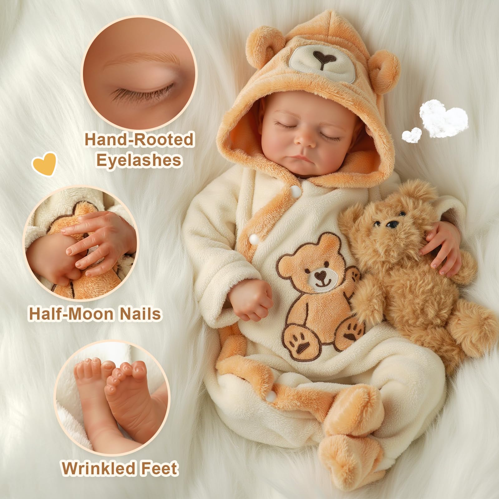 Foto 3 pulgar | Muñeca Reborn Babeside Noah Boy, 50 Cm, Cuerpo Completo De Vinilo - Venta Internacional.
