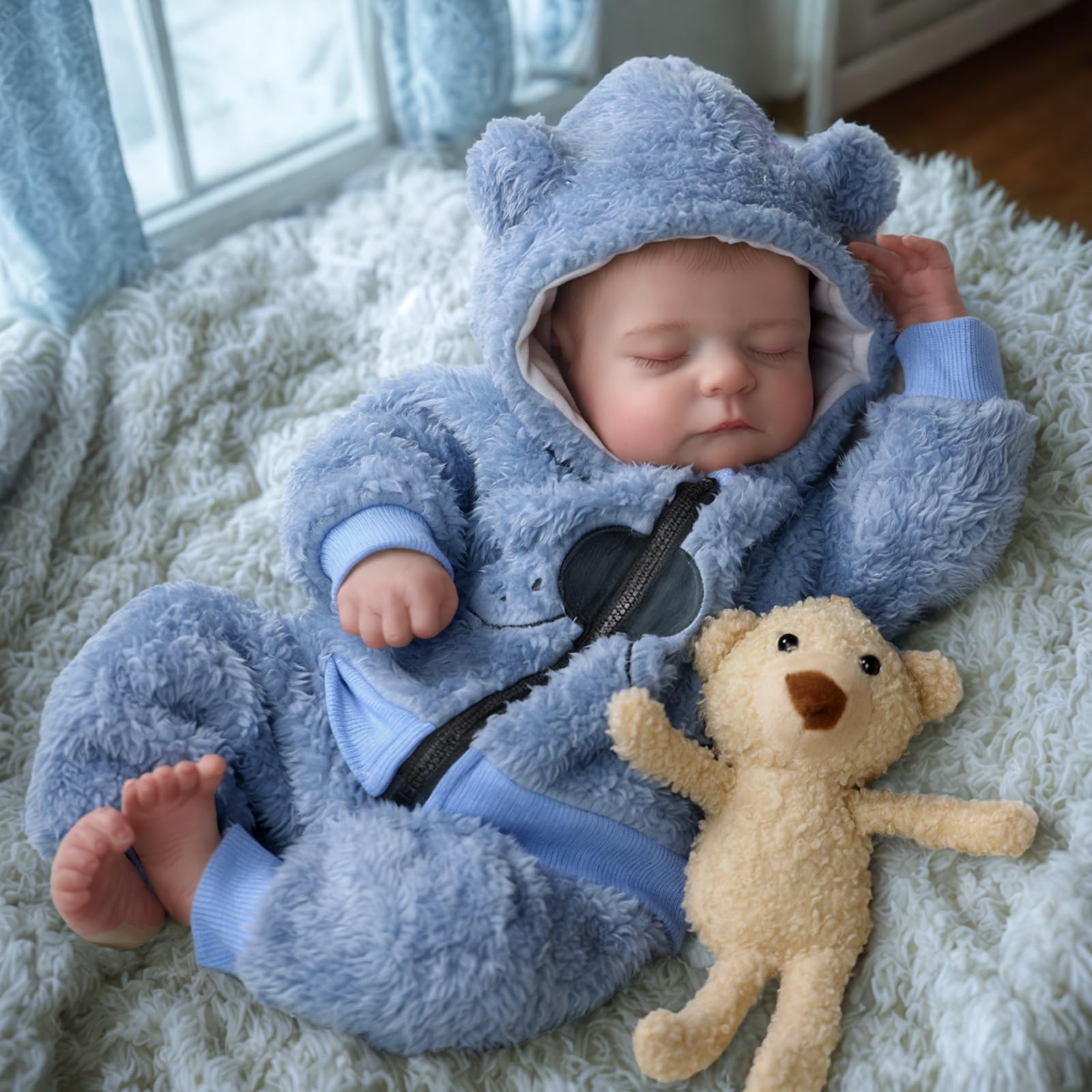 Foto 1 | Muñeca Reborn Babeside Noah De 50 Cm Con Kit De Alimentación, Caja De Regalo Para Mayores De 3 - Venta Internacional.