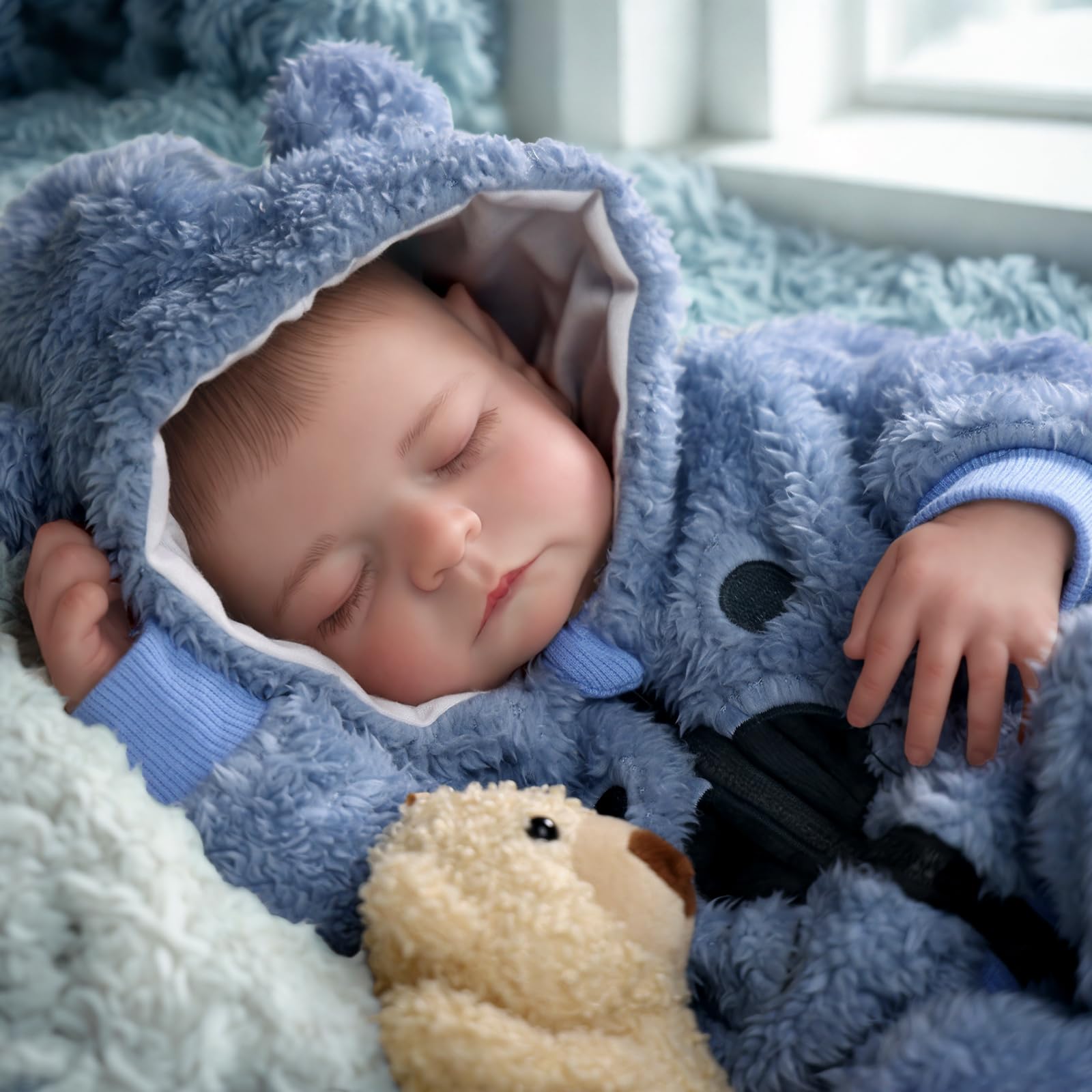 Foto 2 | Muñeca Reborn Babeside Noah De 50 Cm Con Kit De Alimentación, Caja De Regalo Para Mayores De 3 - Venta Internacional.
