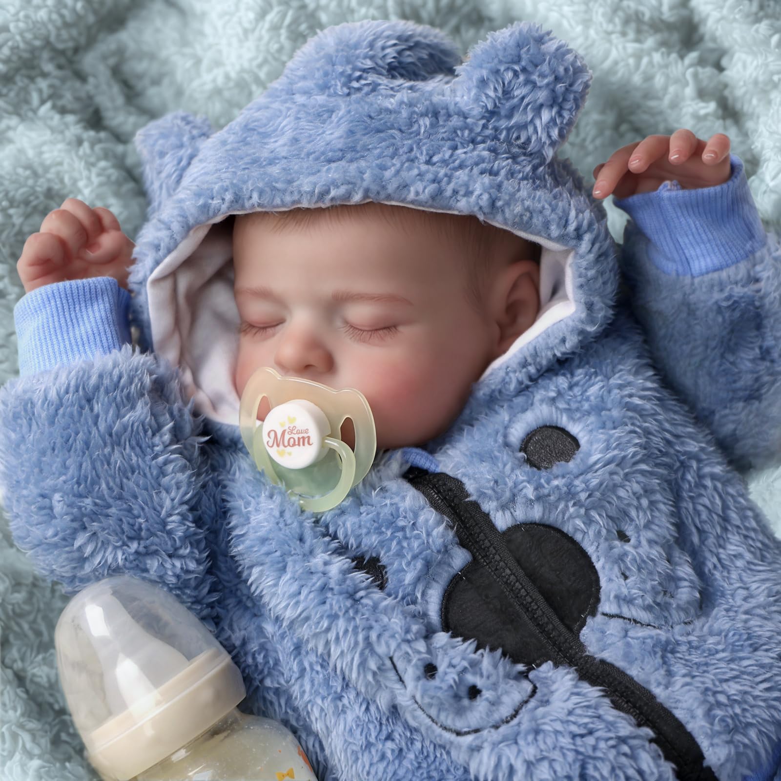 Foto 3 | Muñeca Reborn Babeside Noah De 50 Cm Con Kit De Alimentación, Caja De Regalo Para Mayores De 3 - Venta Internacional.