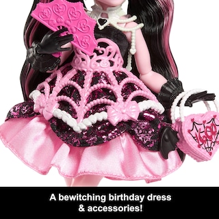 Foto 4 | Doll Monster High Scary Sweet Birthday Draculaura Con Acceso. - Venta Internacional.