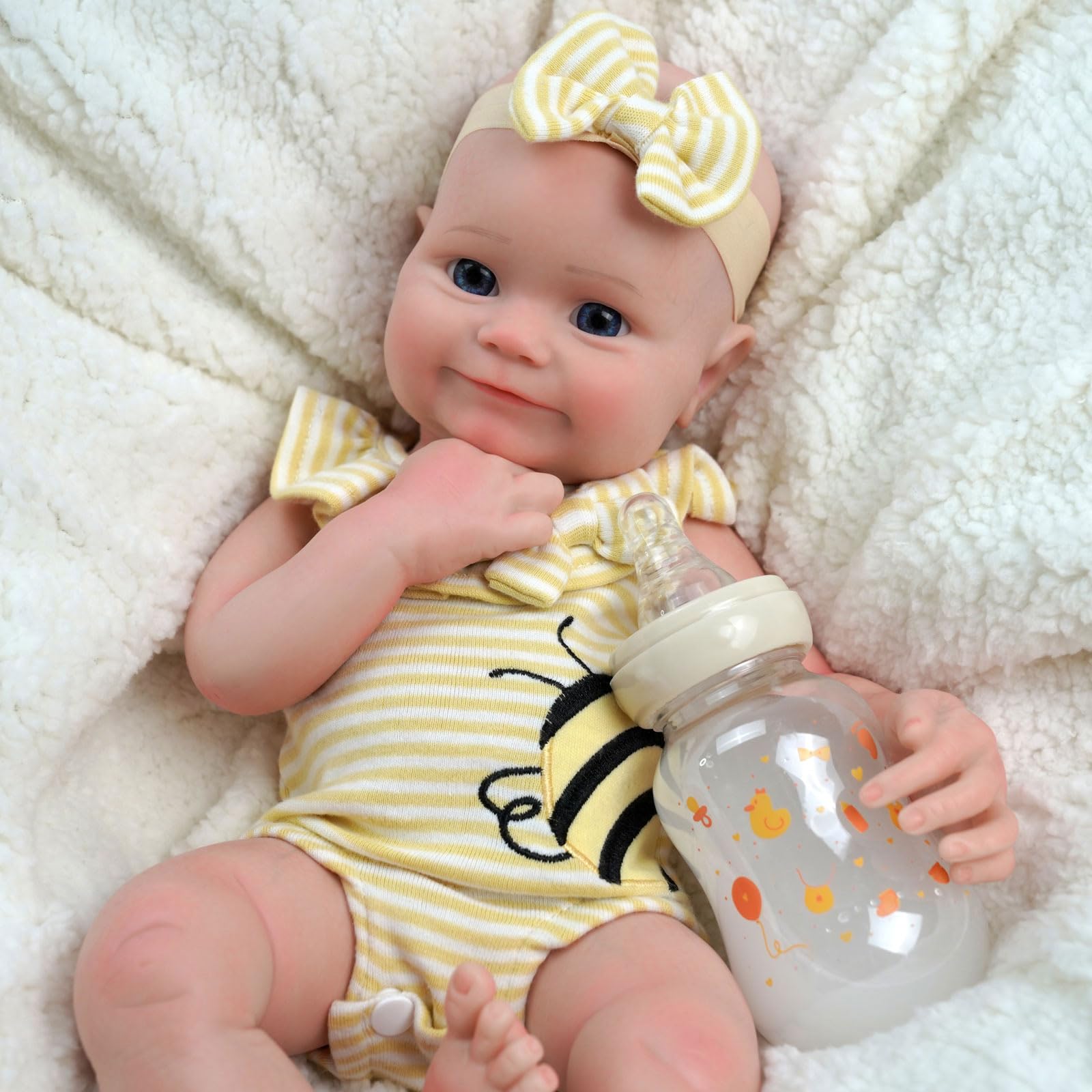 Foto 5 pulgar | Muñeca Reborn Jizhi De Cuerpo Completo De Silicona, 40 Cm, 2,6 Kg, Con Acc - Venta Internacional.