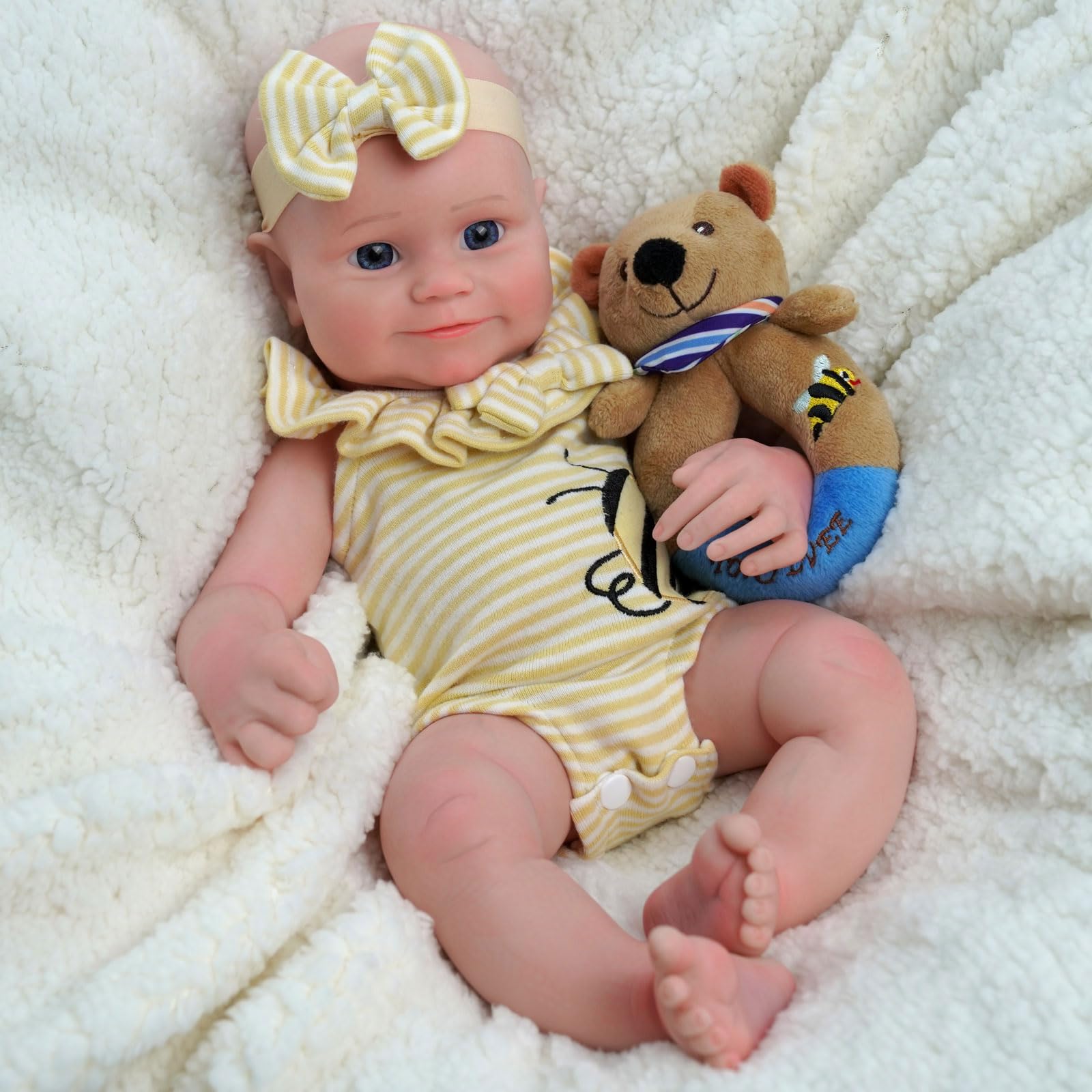 Foto 7 | Muñeca Reborn Jizhi De Cuerpo Completo De Silicona, 40 Cm, 2,6 Kg, Con Acc - Venta Internacional.