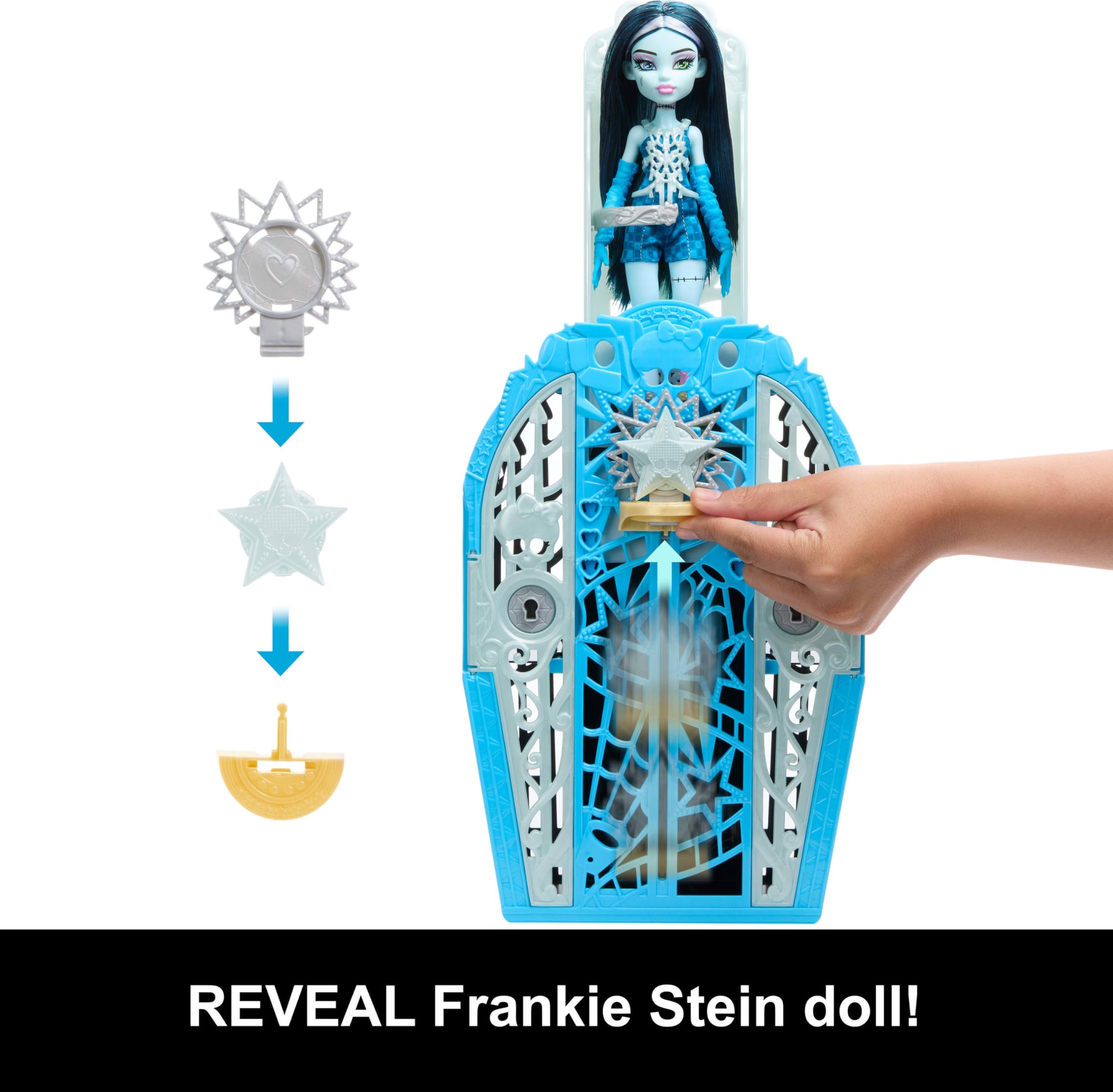Foto 5 | Set De Muñecas Monster High Skulltimate Secrets Hauntlywood Frankie - Venta Internacional.