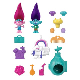Foto 5 | Compact Playset Polly Pocket Trolls Con 2 Micromuñecas Y Accesorios - Venta Internacional.