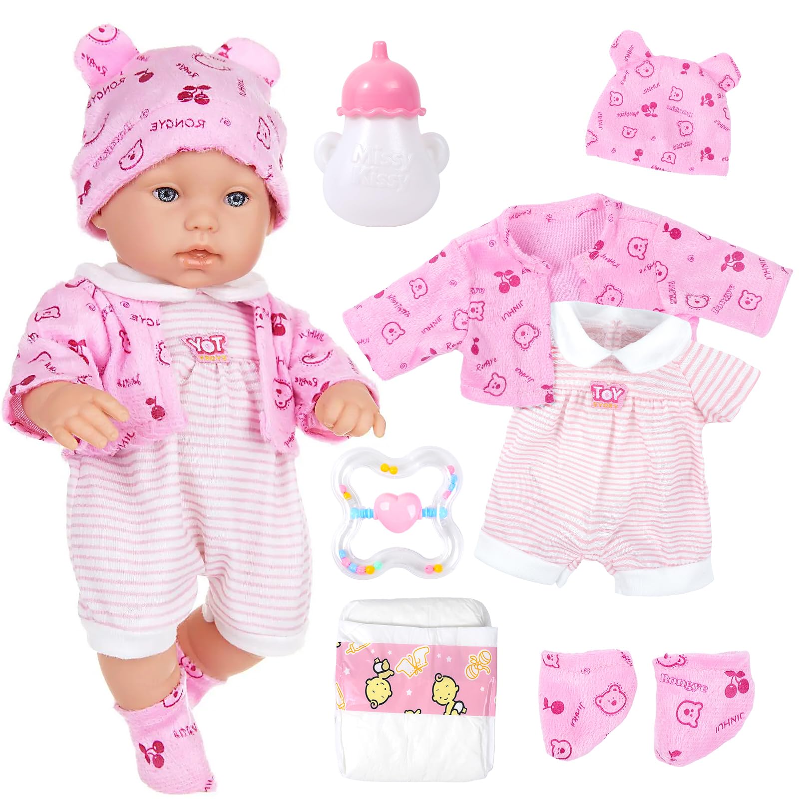 Foto 2 pulgar | Set De Juego Baby Doll Xfeyue De 30 Cm Con Ropa Para Muñecas Reborn Y Accesorios - Venta Internacional.