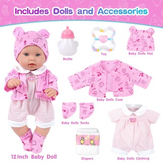 Foto 2 | Set De Juego Baby Doll Xfeyue De 30 Cm Con Ropa Para Muñecas Reborn Y Accesorios - Venta Internacional.