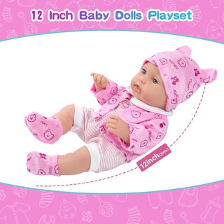 Foto 3 | Set De Juego Baby Doll Xfeyue De 30 Cm Con Ropa Para Muñecas Reborn Y Accesorios - Venta Internacional.