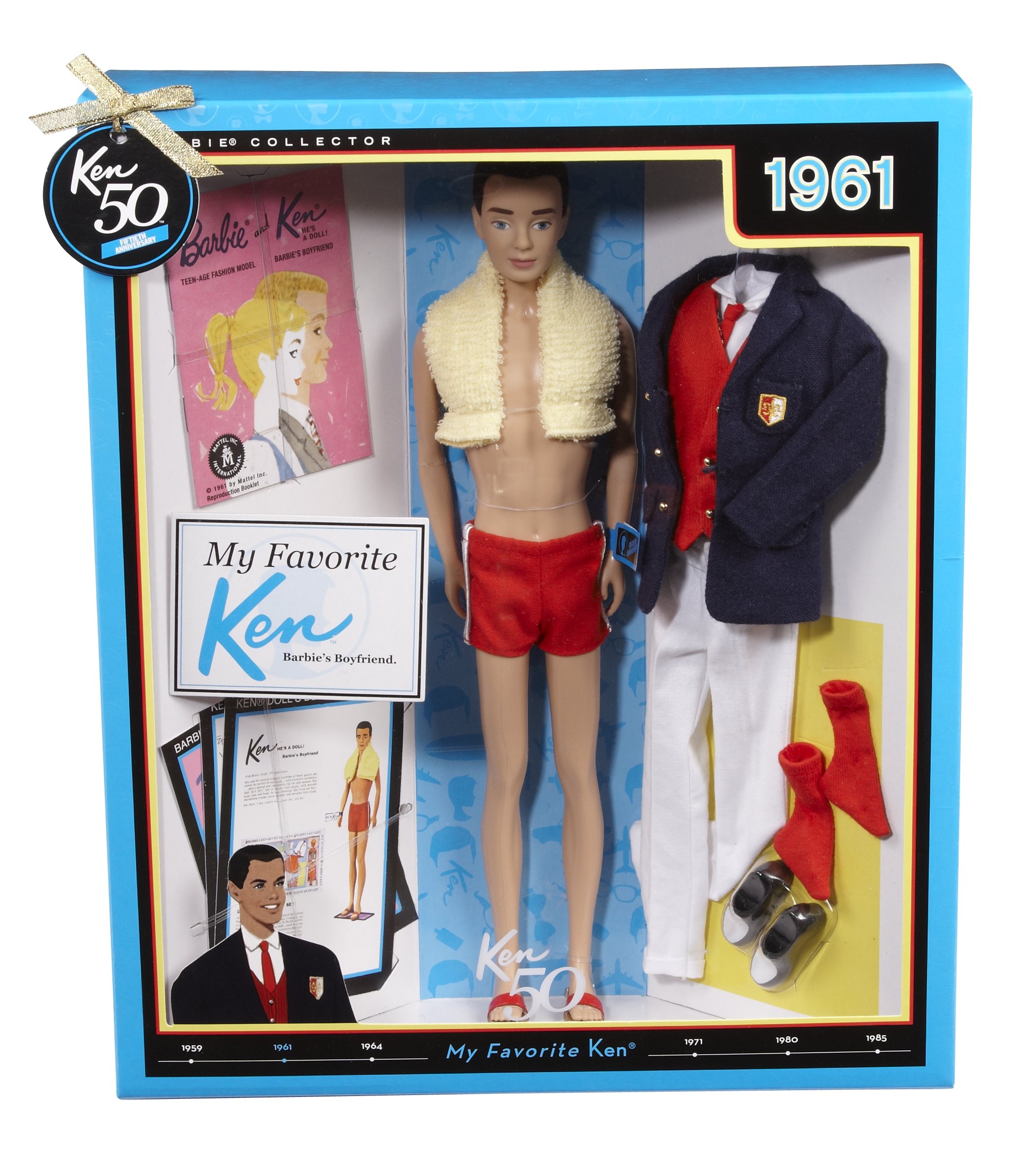 Foto 6 | Muñeca Barbie My Favorite Ken 50th Birthday Con Moda - Venta Internacional.