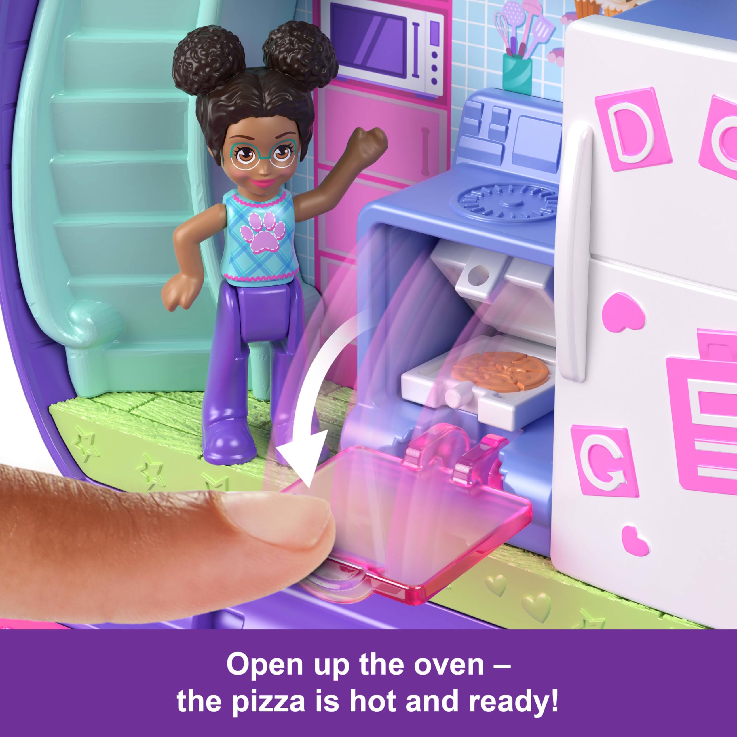 Foto 6 pulgar | Playset Polly Pocket Sleepover Puppy Con 1 Micromuñeca Y Mascotas - Venta Internacional.