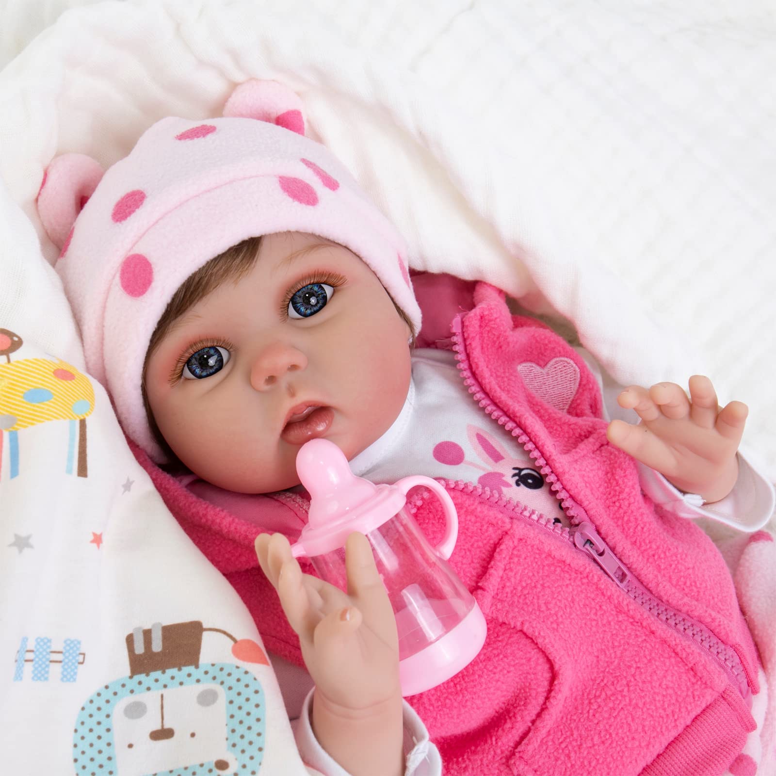 Foto 4 pulgar | Muñeca Reborn Aori, Realista, De 22 Pulgadas, Para Niña Recién Nacida Con Juguete - Venta Internacional.