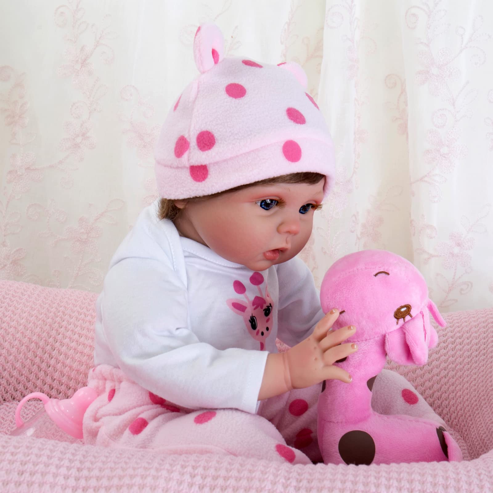 Foto 5 pulgar | Muñeca Reborn Aori, Realista, De 22 Pulgadas, Para Niña Recién Nacida Con Juguete - Venta Internacional.