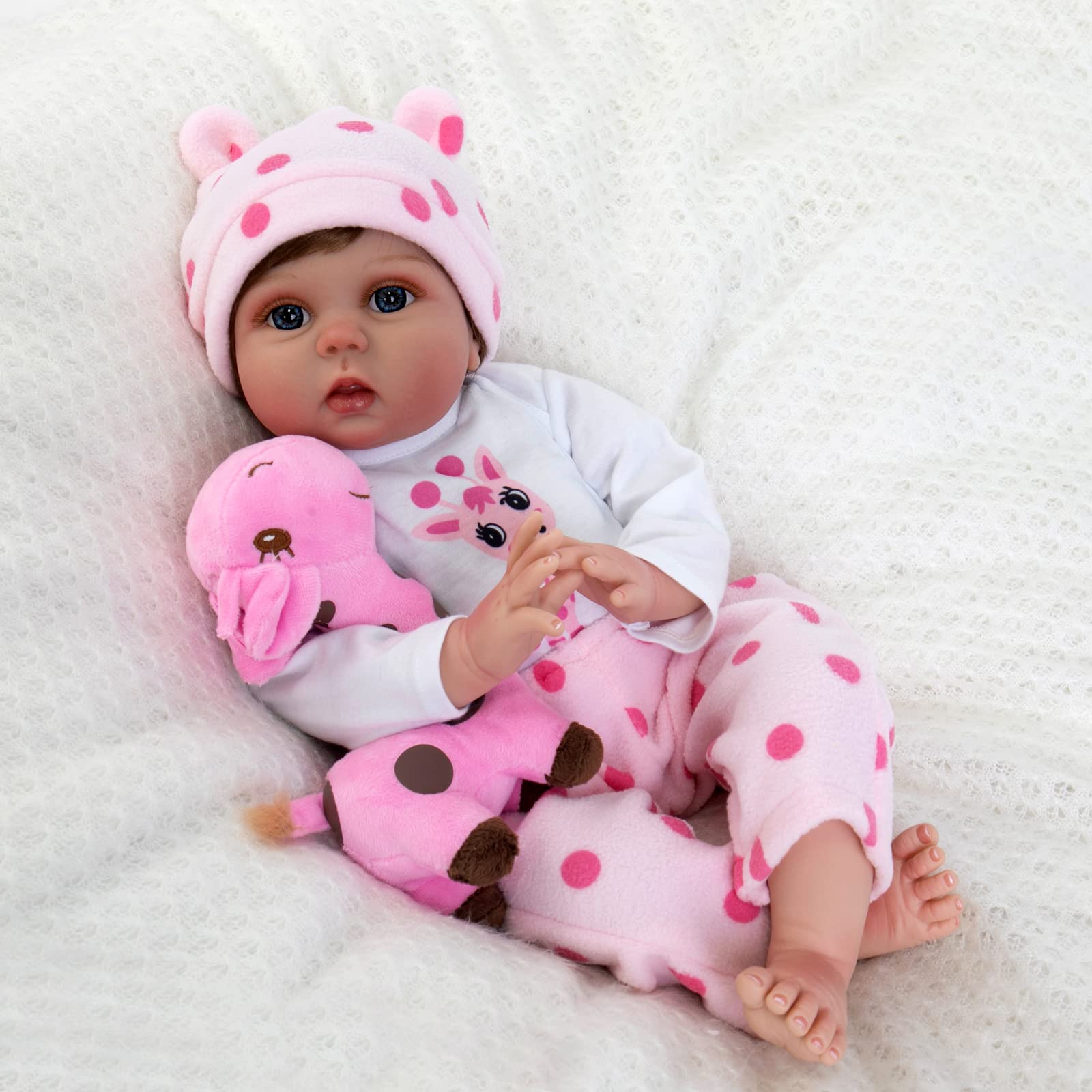 Foto 5 | Muñeca Reborn Aori, Realista, De 22 Pulgadas, Para Niña Recién Nacida Con Juguete - Venta Internacional.