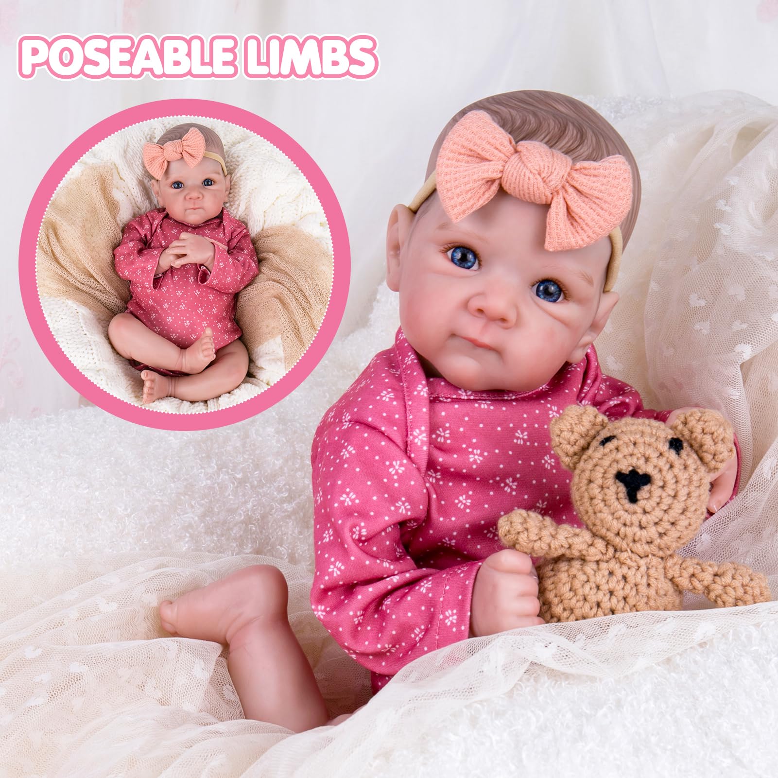Foto 4 | Muñeca Reborn Aori Realista, 50 Cm, Con Accesorios - Venta Internacional.