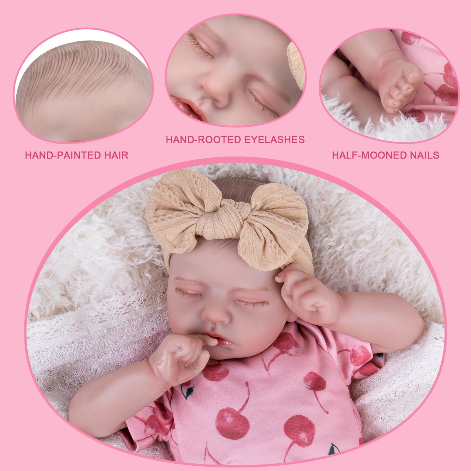 Foto 6 pulgar | Muñeca Reborn Aori Realista, Realista, De 50 Cm, Con Ropa De Cerezo - Venta Internacional.
