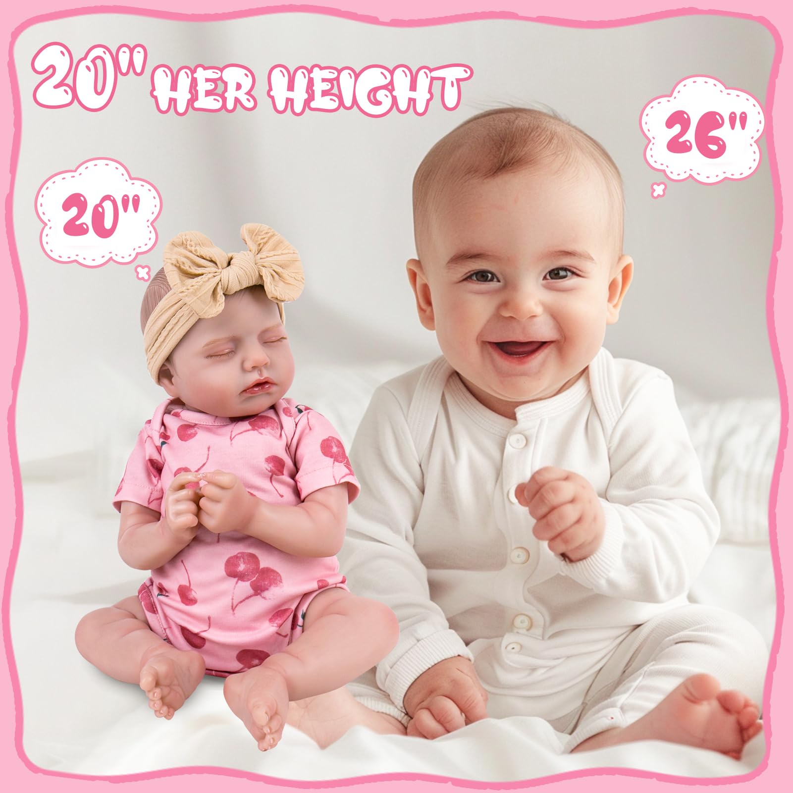 Foto 6 | Muñeca Reborn Aori Realista, Realista, De 50 Cm, Con Ropa De Cerezo - Venta Internacional.
