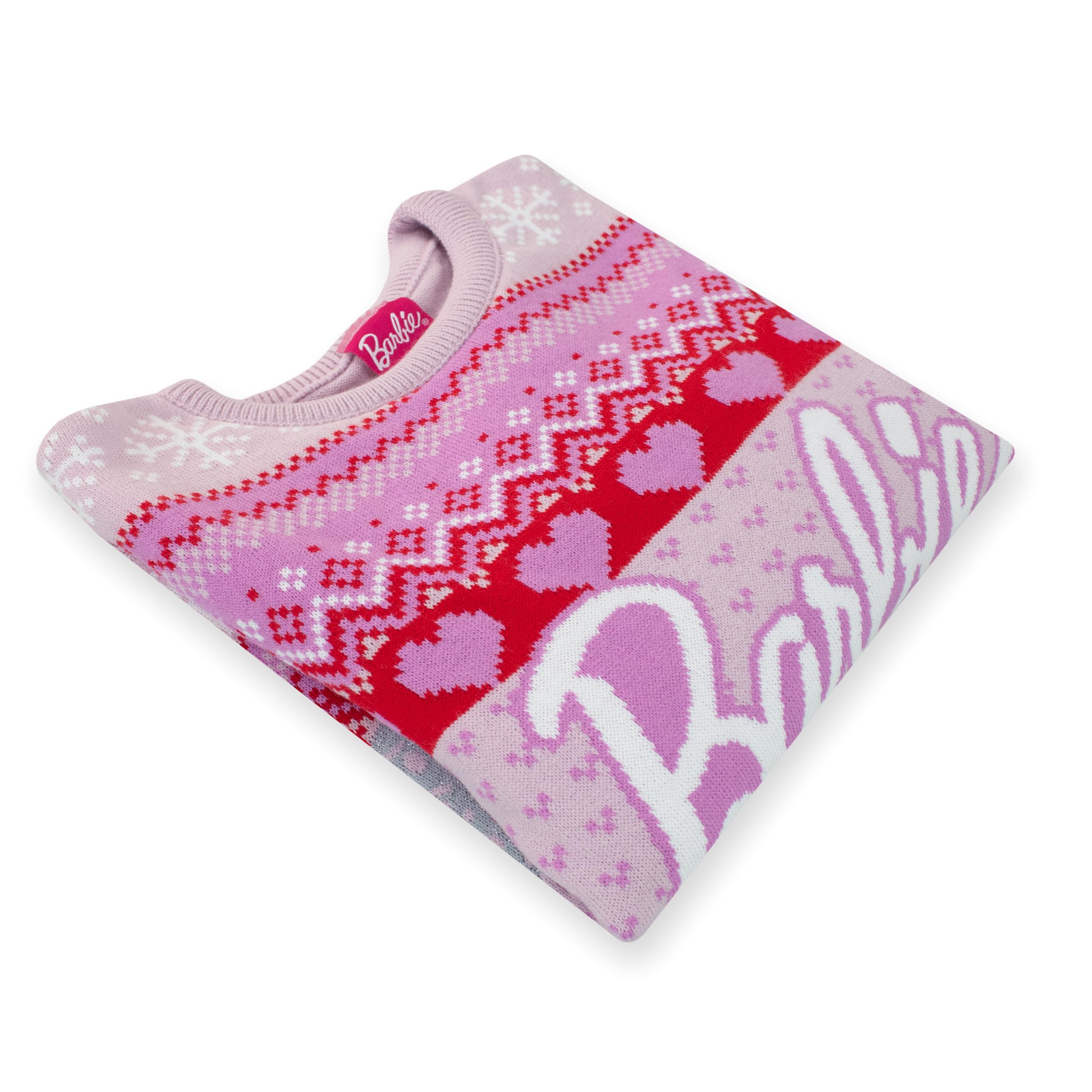 Foto 7 | Jersey Navideño Barbie Girls Rosa 10 Años - Venta Internacional.