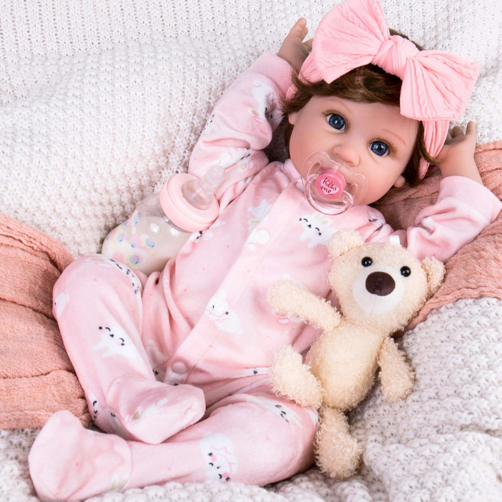 Foto 2 pulgar | Muñeca Reborn Aori Realilike, Realista, De 22 Pulgadas, Para Niña Recién Nacida - Venta Internacional.