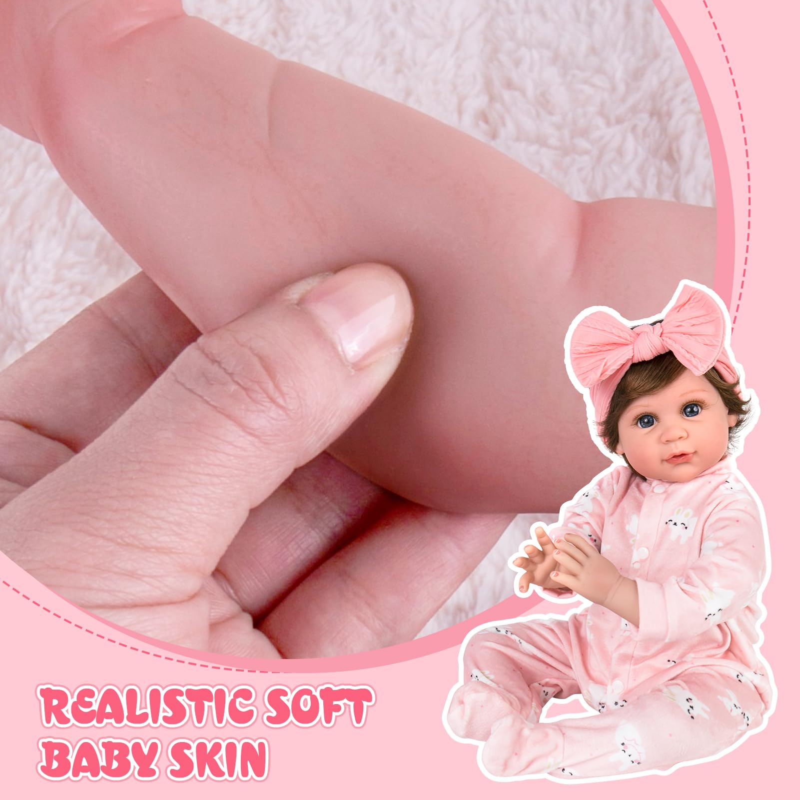 Foto 4 pulgar | Muñeca Reborn Aori Realilike, Realista, De 22 Pulgadas, Para Niña Recién Nacida - Venta Internacional.