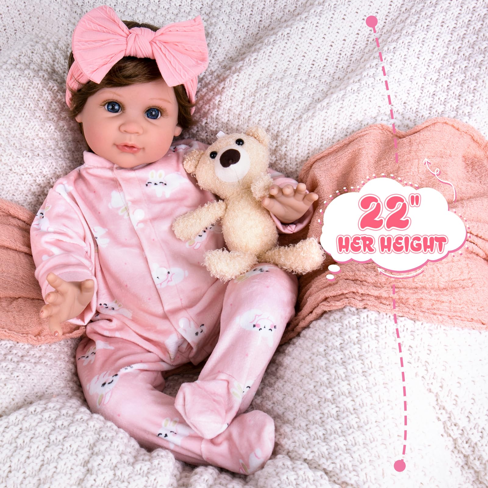Foto 5 pulgar | Muñeca Reborn Aori Realilike, Realista, De 22 Pulgadas, Para Niña Recién Nacida - Venta Internacional.