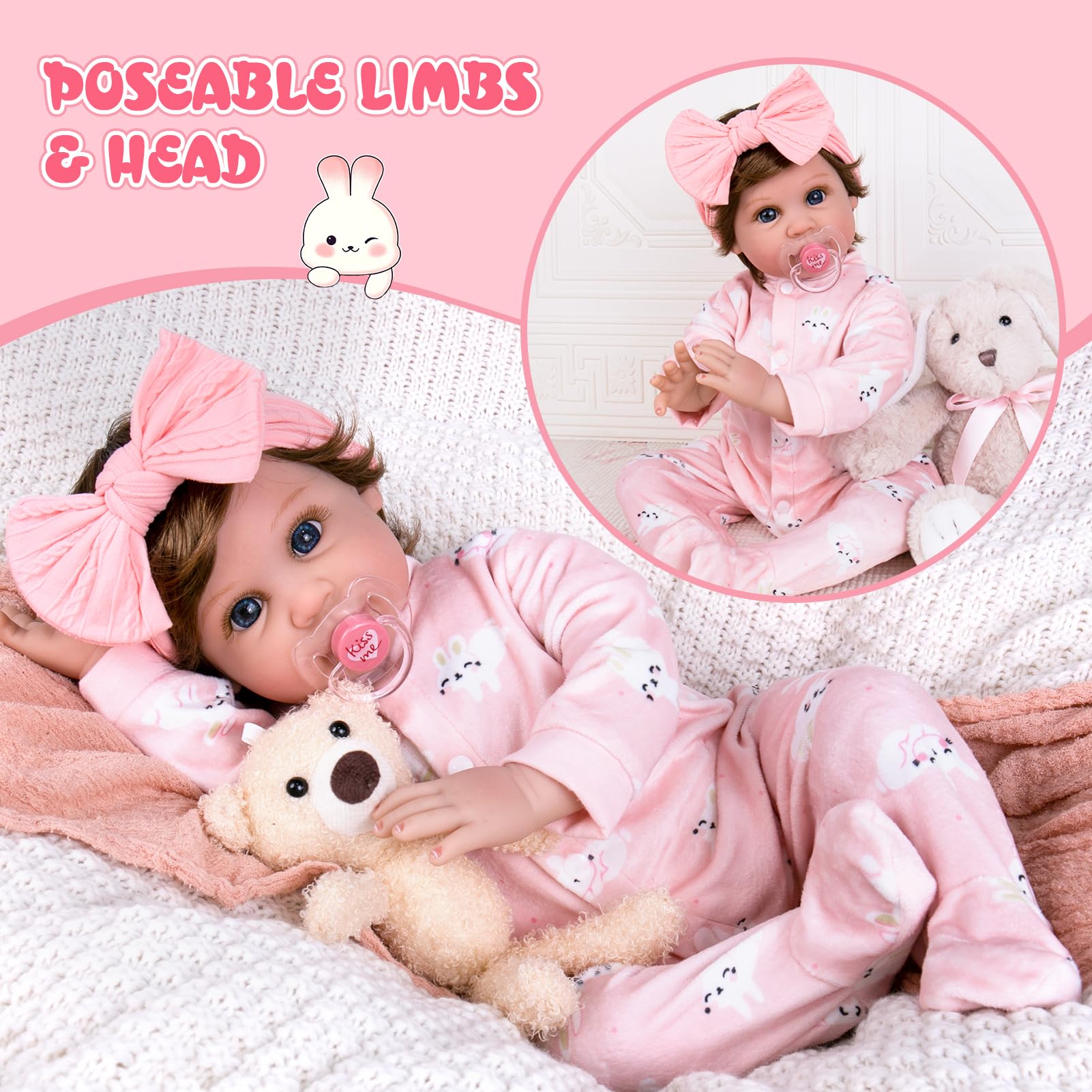 Foto 6 pulgar | Muñeca Reborn Aori Realilike, Realista, De 22 Pulgadas, Para Niña Recién Nacida - Venta Internacional.