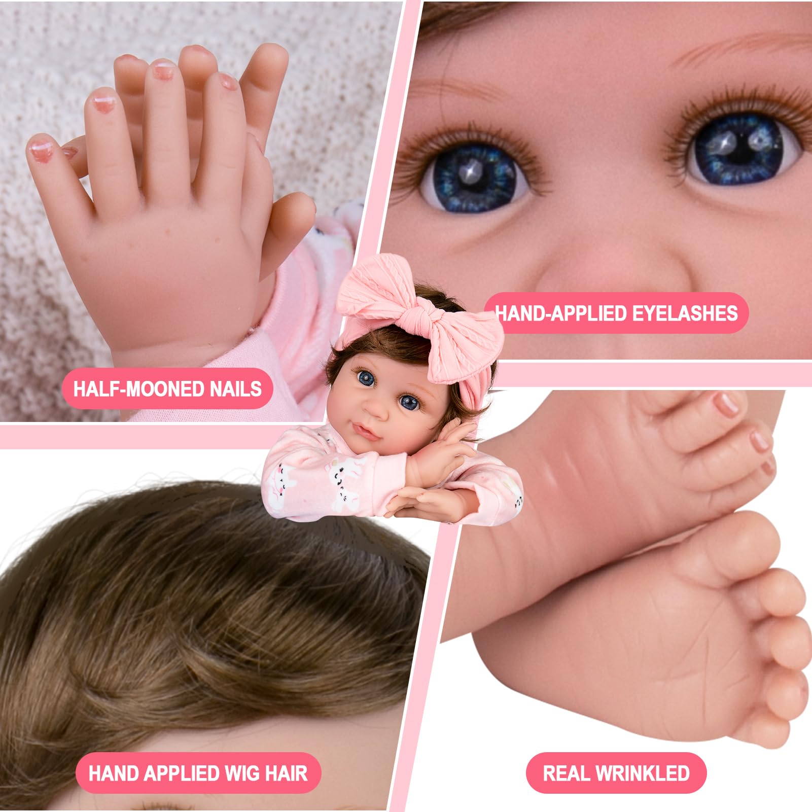 Foto 7 pulgar | Muñeca Reborn Aori Realilike, Realista, De 22 Pulgadas, Para Niña Recién Nacida - Venta Internacional.