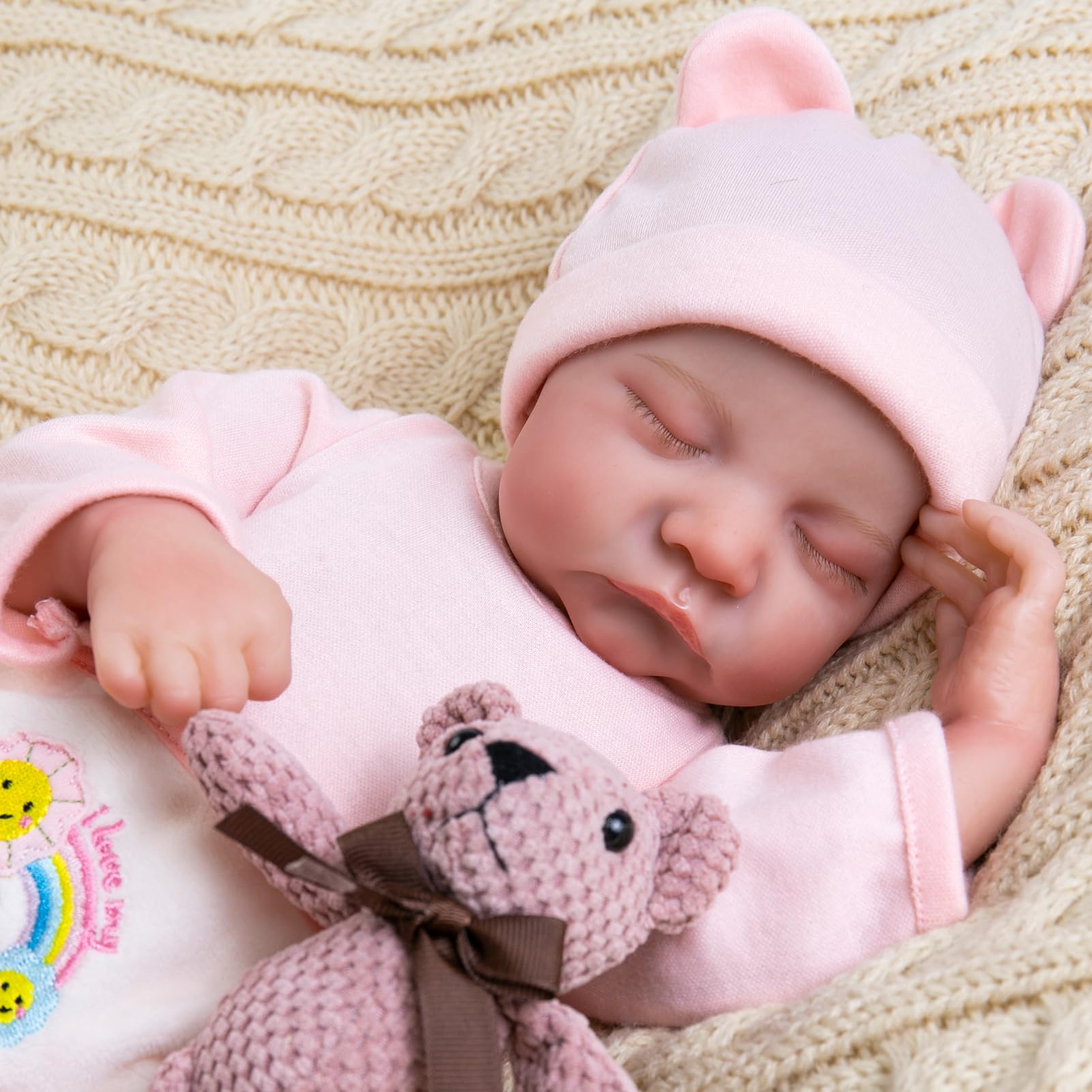 Foto 3 pulgar | Muñeca Reborn Aori Realista Para Recién Nacida, Niña Dormida, 45 Cm - Venta Internacional.