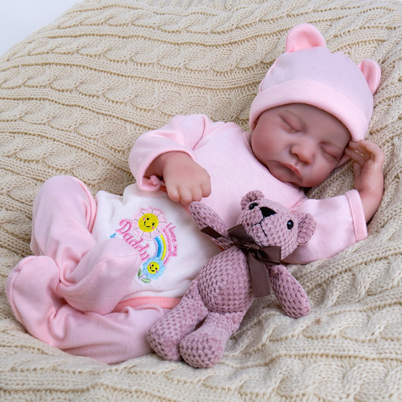 Foto 5 pulgar | Muñeca Reborn Aori Realista Para Recién Nacida, Niña Dormida, 45 Cm - Venta Internacional.