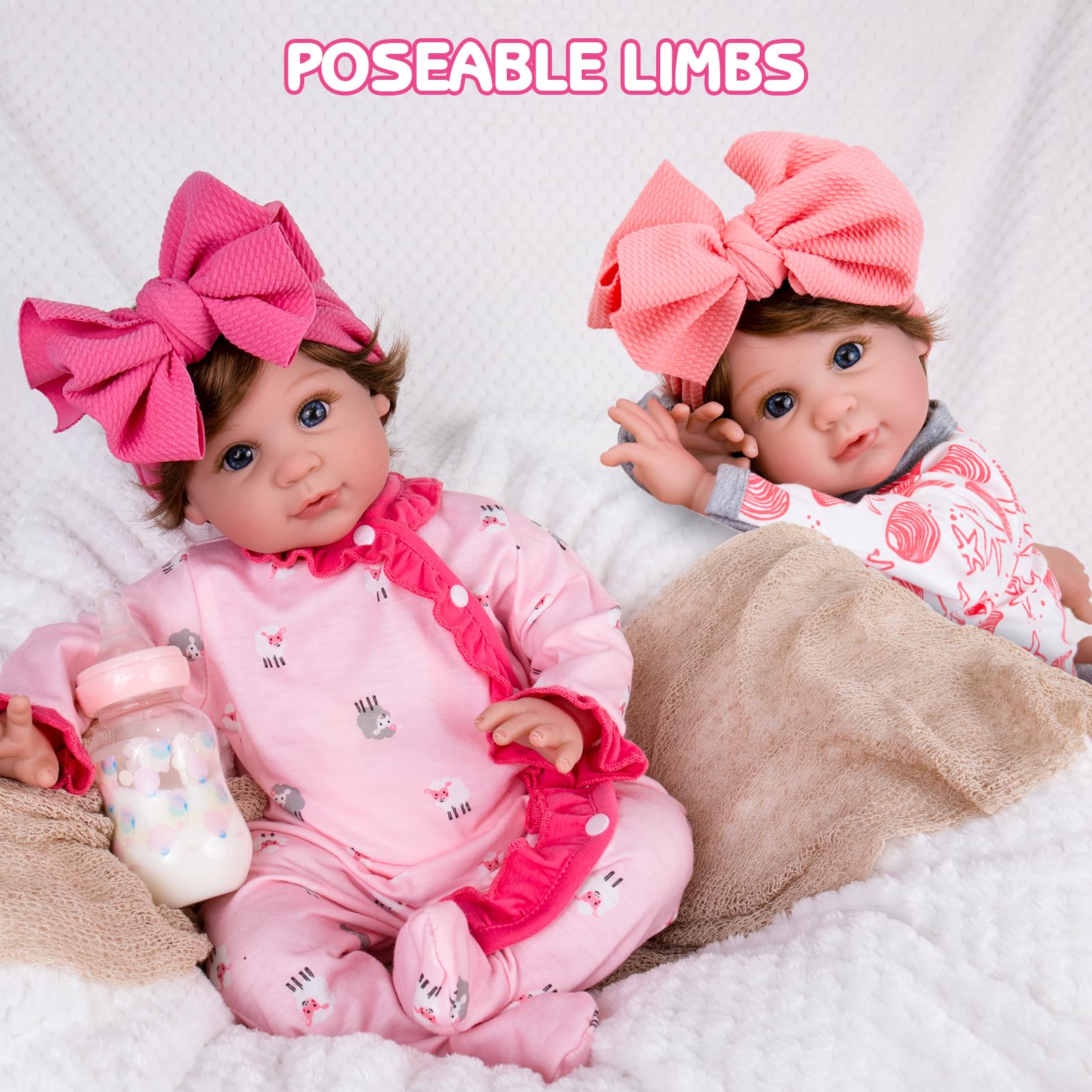 Foto 4 | Muñeca Reborn Aori Realista Para Niña Realista De 22 Pulgadas Con Accesorios - Venta Internacional.