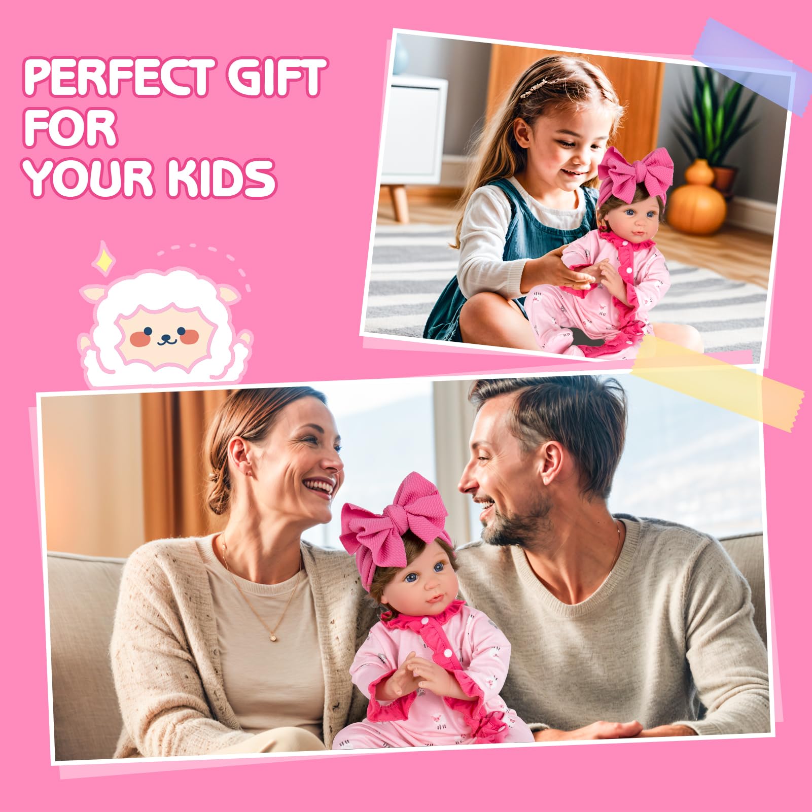 Foto 6 | Muñeca Reborn Aori Realista Para Niña Realista De 22 Pulgadas Con Accesorios - Venta Internacional.