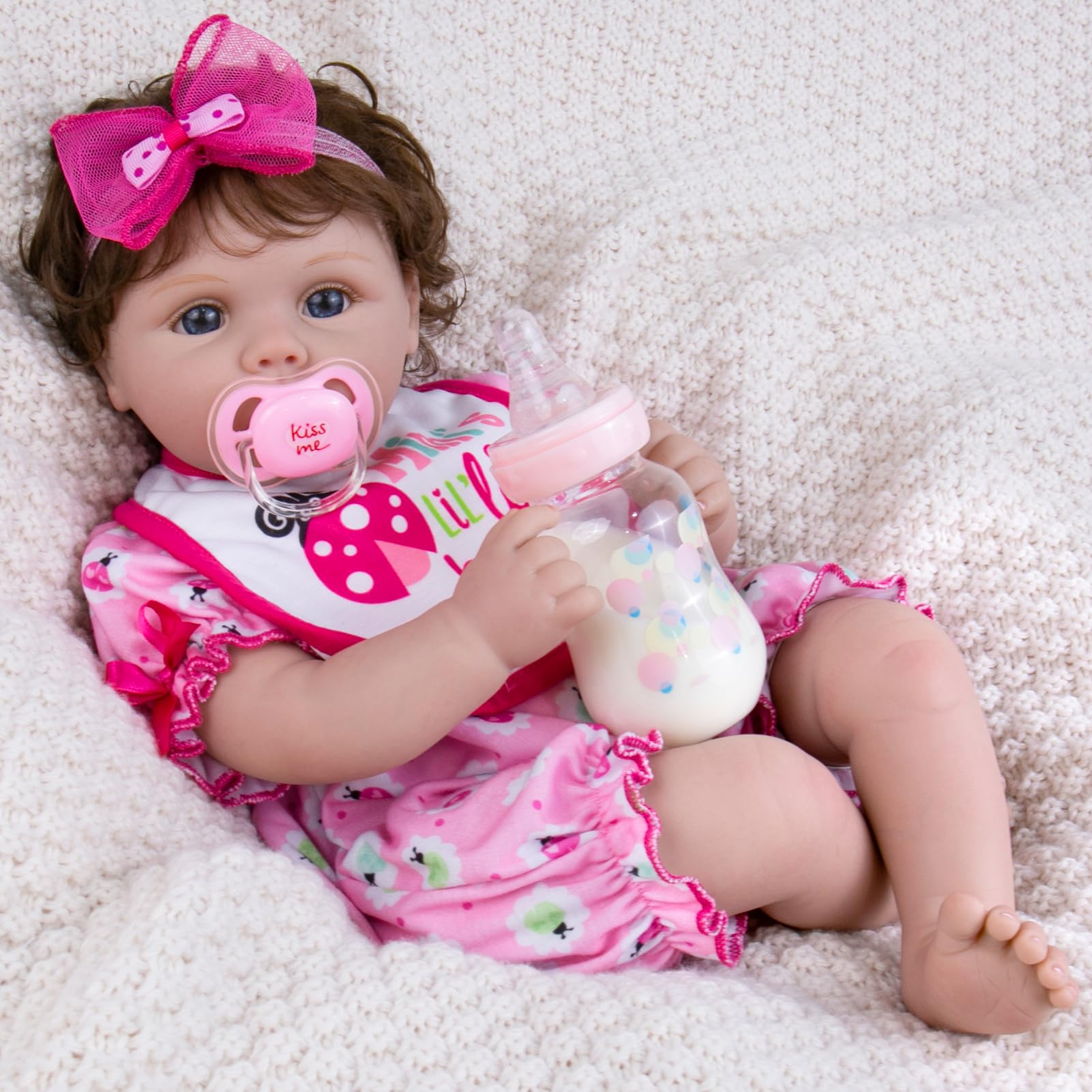 Foto 2 pulgar | Reborn Baby Doll Aori, Niña Recién Nacida Realista De 22 Pulgadas Con Ropa - Venta Internacional.