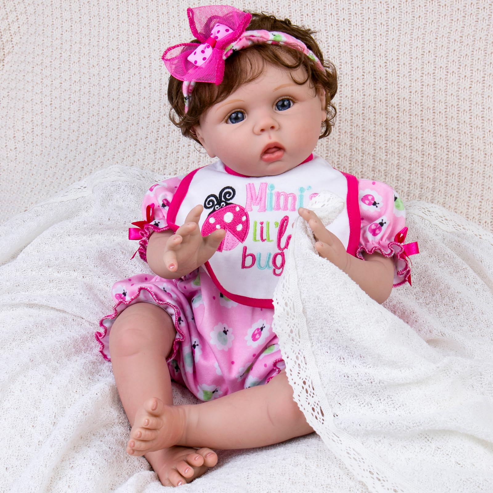 Foto 3 pulgar | Reborn Baby Doll Aori, Niña Recién Nacida Realista De 22 Pulgadas Con Ropa - Venta Internacional.