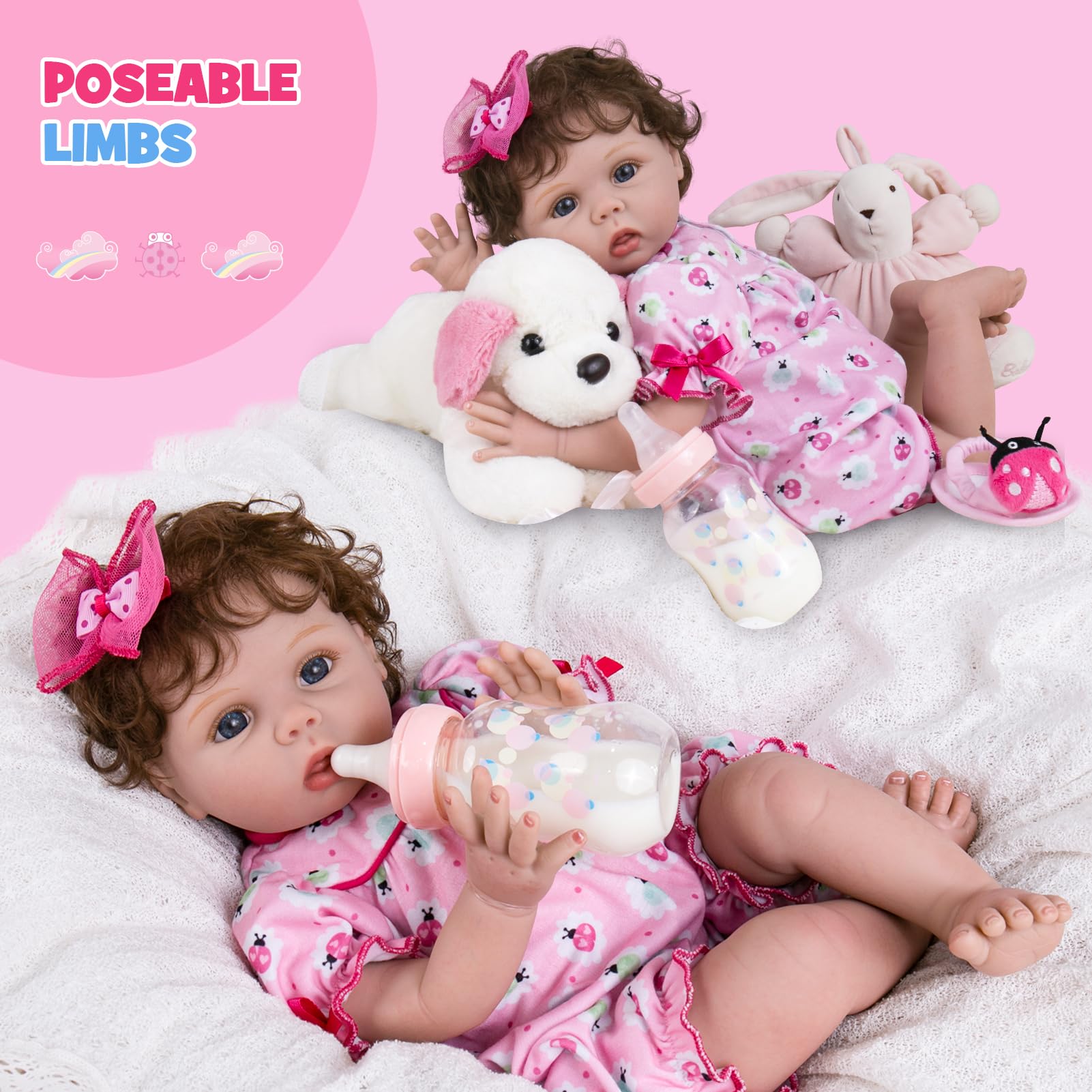 Foto 6 pulgar | Reborn Baby Doll Aori, Niña Recién Nacida Realista De 22 Pulgadas Con Ropa - Venta Internacional.