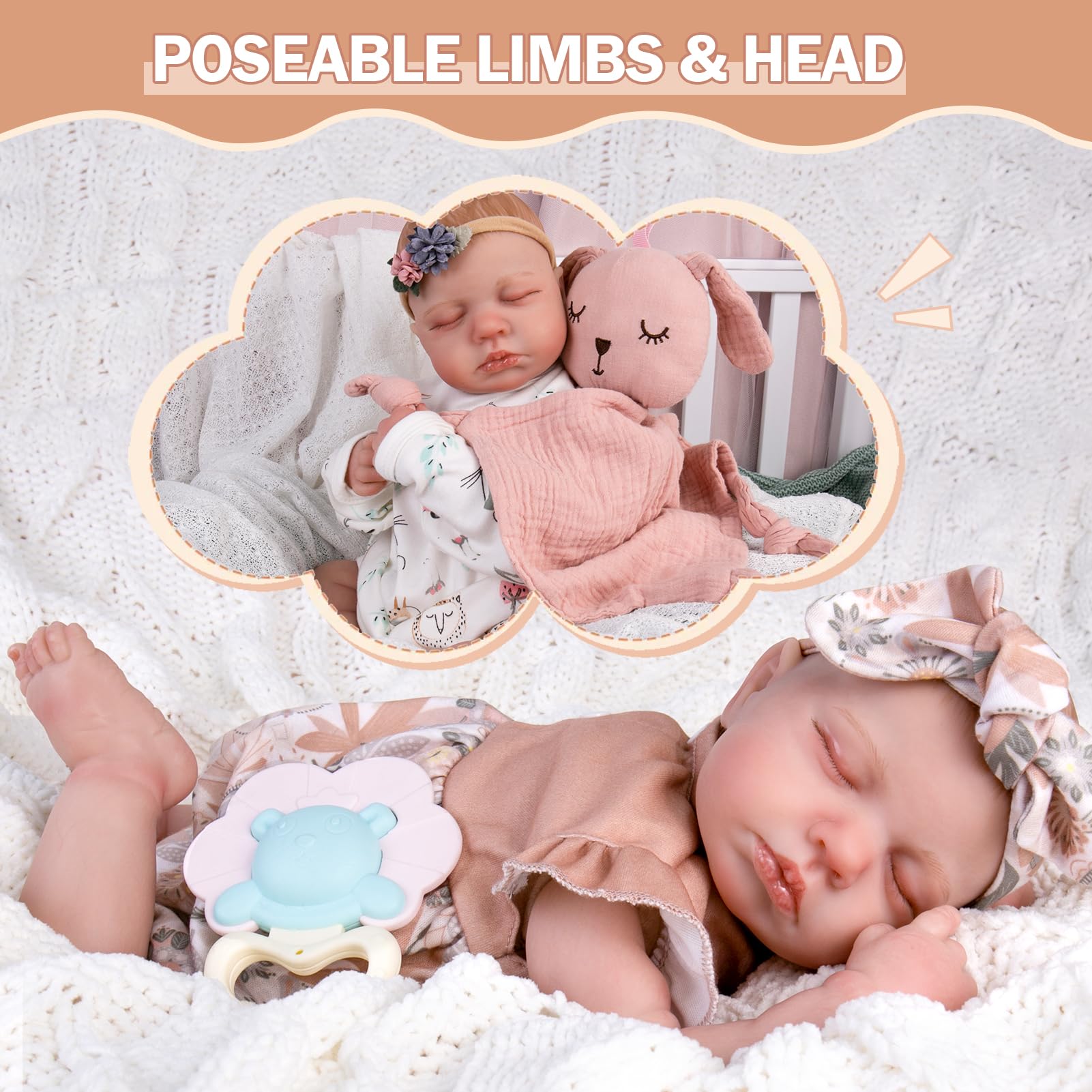 Foto 4 | Muñeca Reborn Aori Realista, Realista, 50 Cm, Recién Nacida - Venta Internacional.