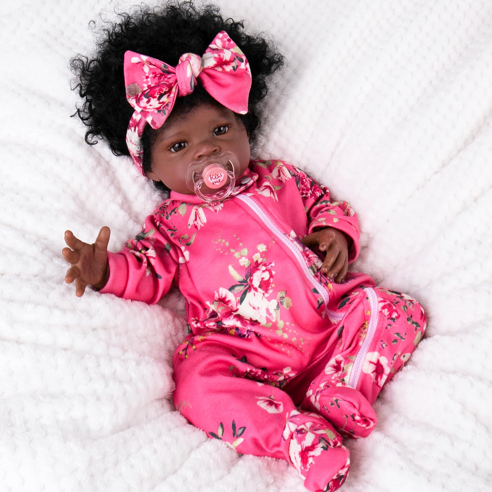 Foto 1 | Muñeca Reborn Aori, Realista, Negra, 50 Cm Con Accesorios - Venta Internacional.