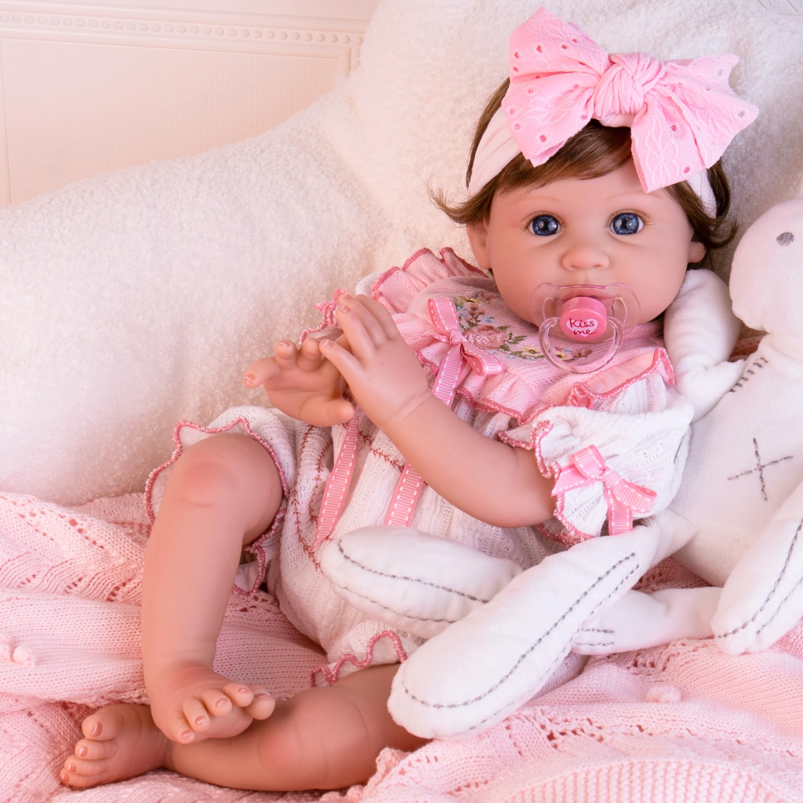 Foto 2 pulgar | Muñeca Reborn Aori Realista De 55 Cm Con Accesorios - Venta Internacional.