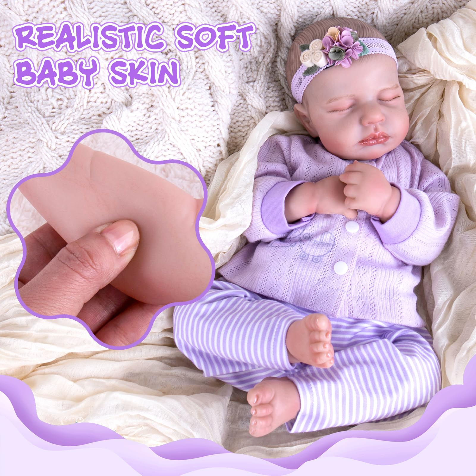Foto 4 pulgar | Muñeca Reborn Aori Realista, Realista, 50 Cm, Con Kit De Alimentación - Venta Internacional.
