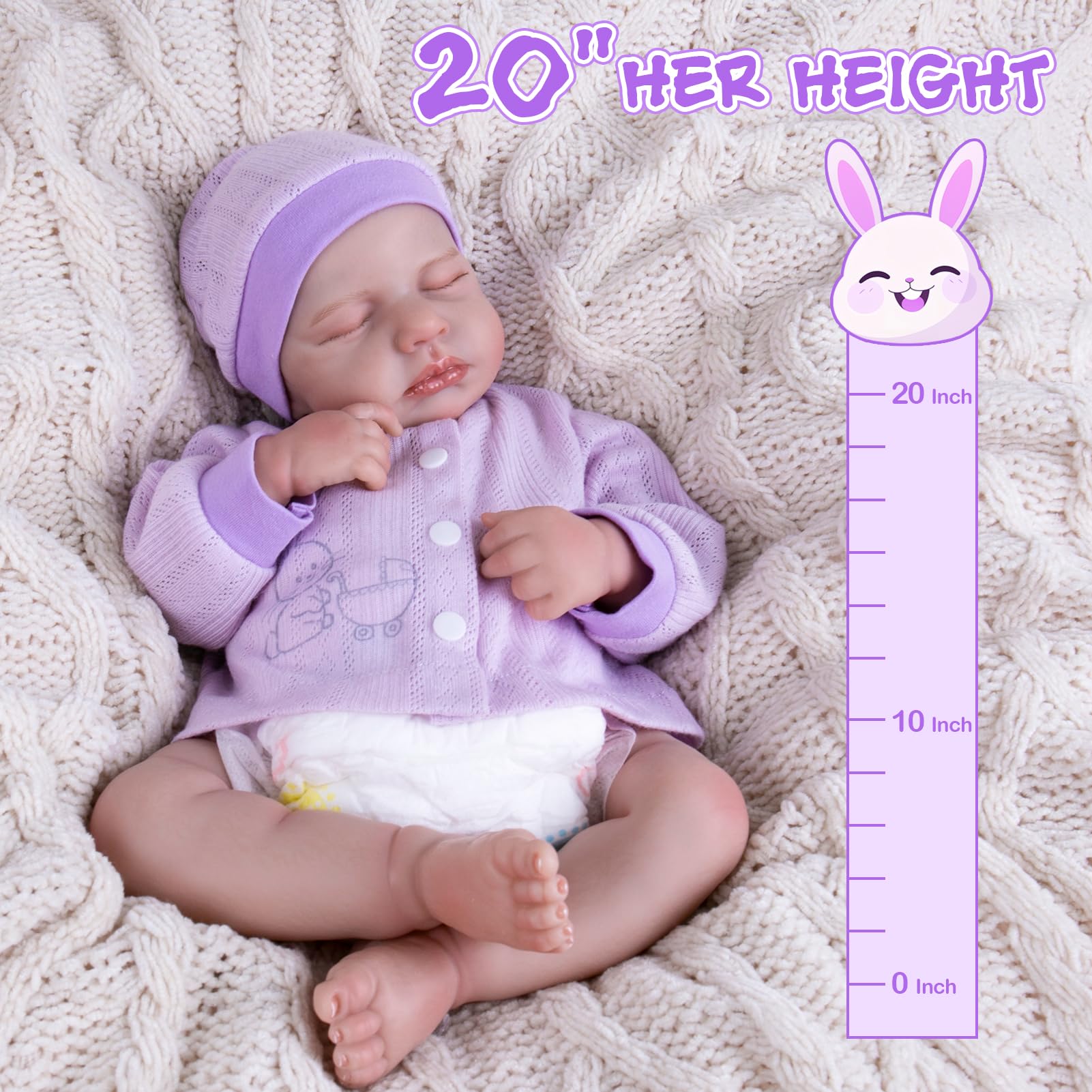 Foto 6 pulgar | Muñeca Reborn Aori Realista, Realista, 50 Cm, Con Kit De Alimentación - Venta Internacional.
