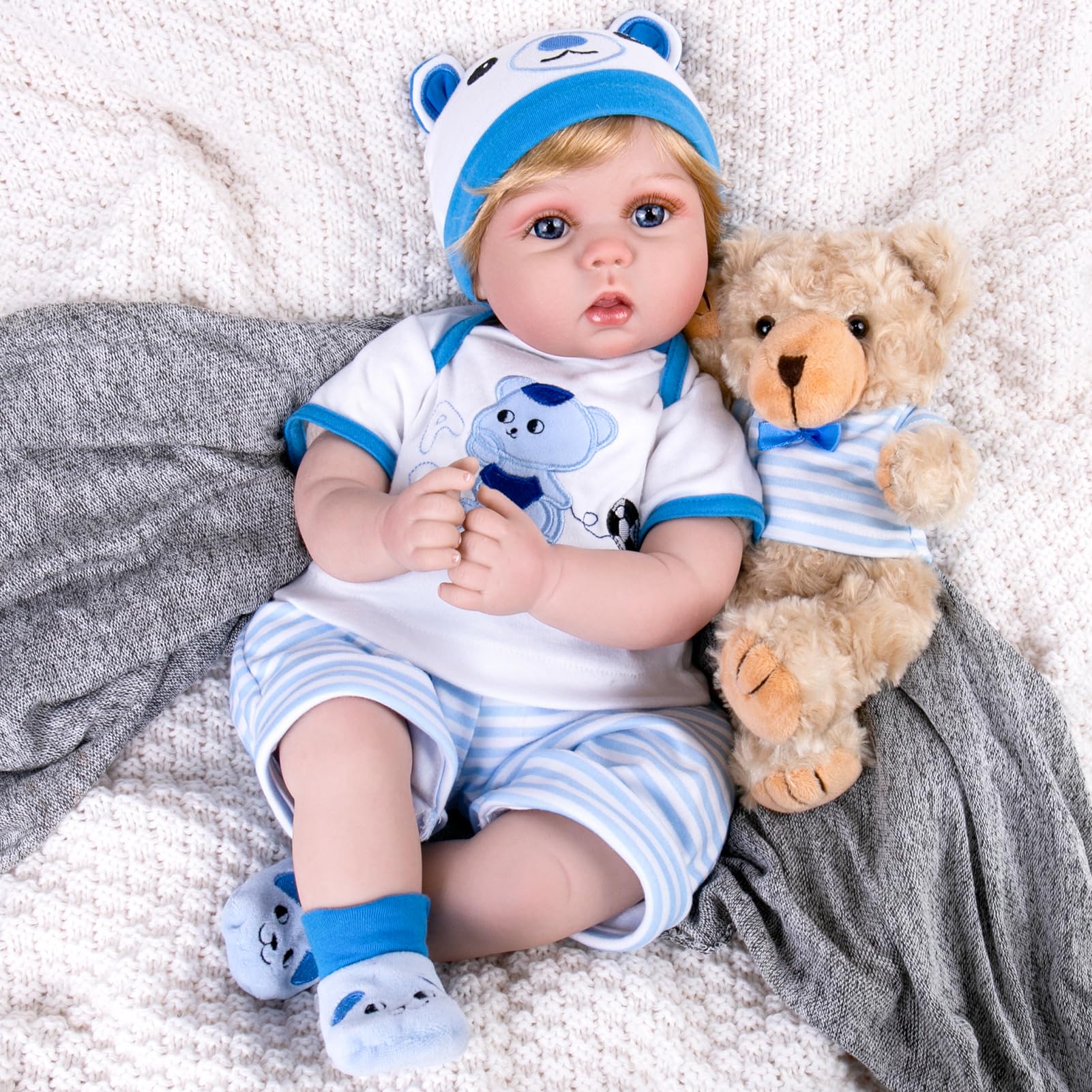 Foto 1 | Muñeco Aori Real Life De 55 Cm Para Niño Recién Nacido Realista Con Accesorios - Venta Internacional.