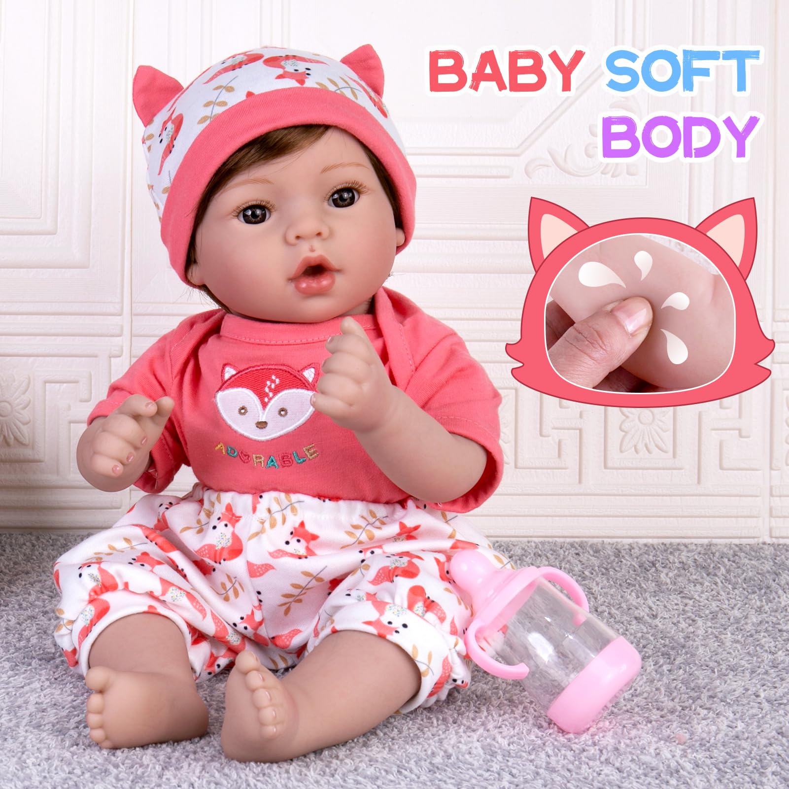 Foto 6 pulgar | Muñeca Reborn Aori Realista Para Niña Recién Nacida, 45 Cm - Venta Internacional.