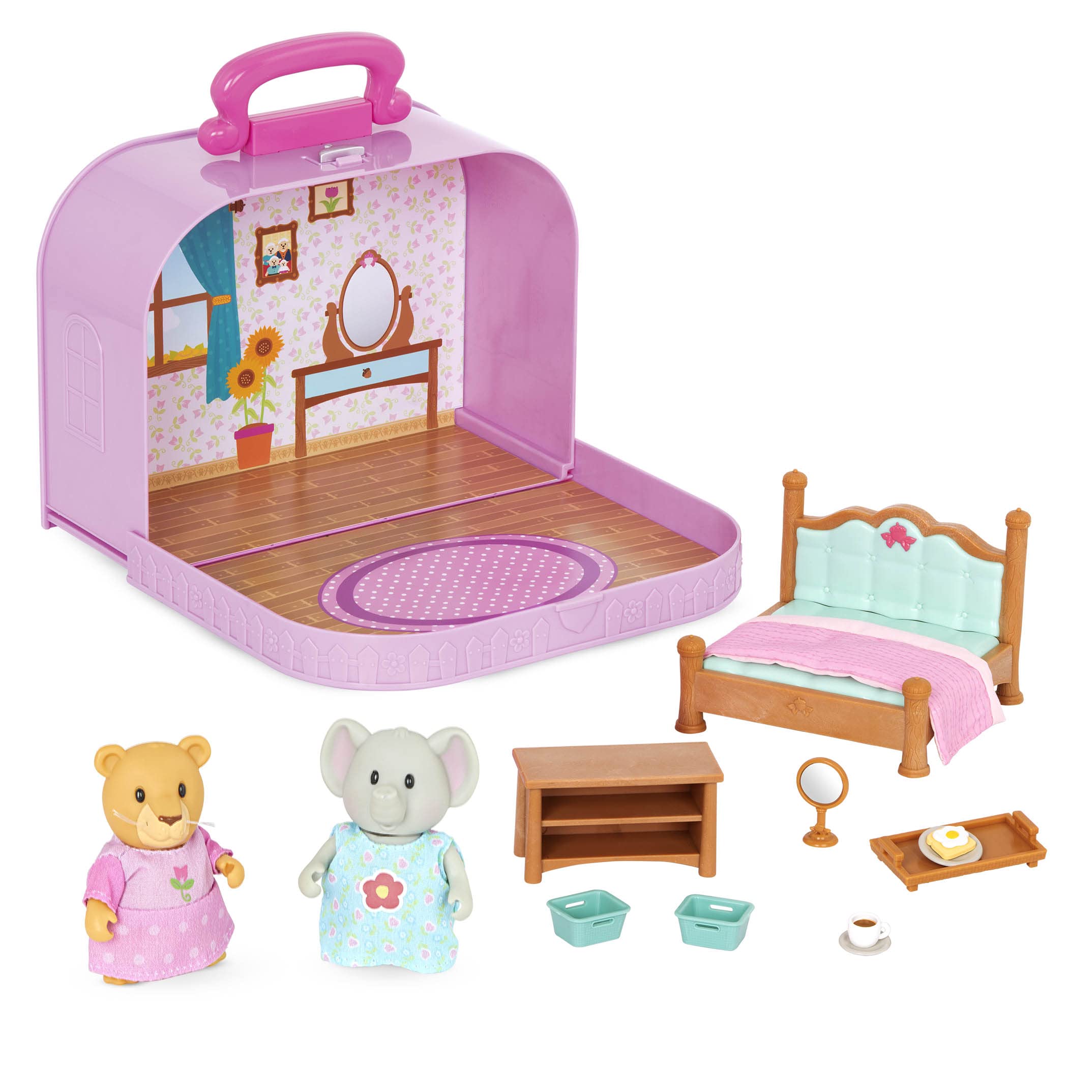 Foto 2 pulgar | Set De Juego Portátil Para Casa De Muñecas Lil Woodzeez Con 2 Figuras 3+ - Venta Internacional.