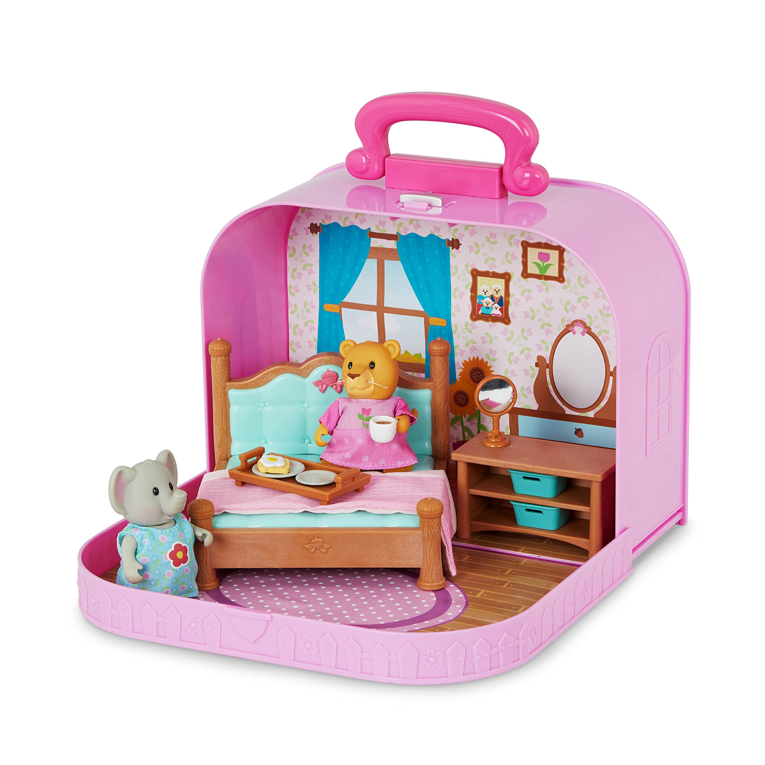 Foto 3 | Set De Juego Portátil Para Casa De Muñecas Lil Woodzeez Con 2 Figuras 3+ - Venta Internacional.