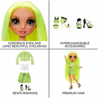 Foto 5 | Muñeca Moderna Rainbow High Karma Nichols, Verde Neón, Con Atuendos - Venta Internacional.