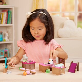Foto 2 | Set De Juego Lil Woodzeez Classroom & Playground Con 2 Muñecas 3+ - Venta Internacional.