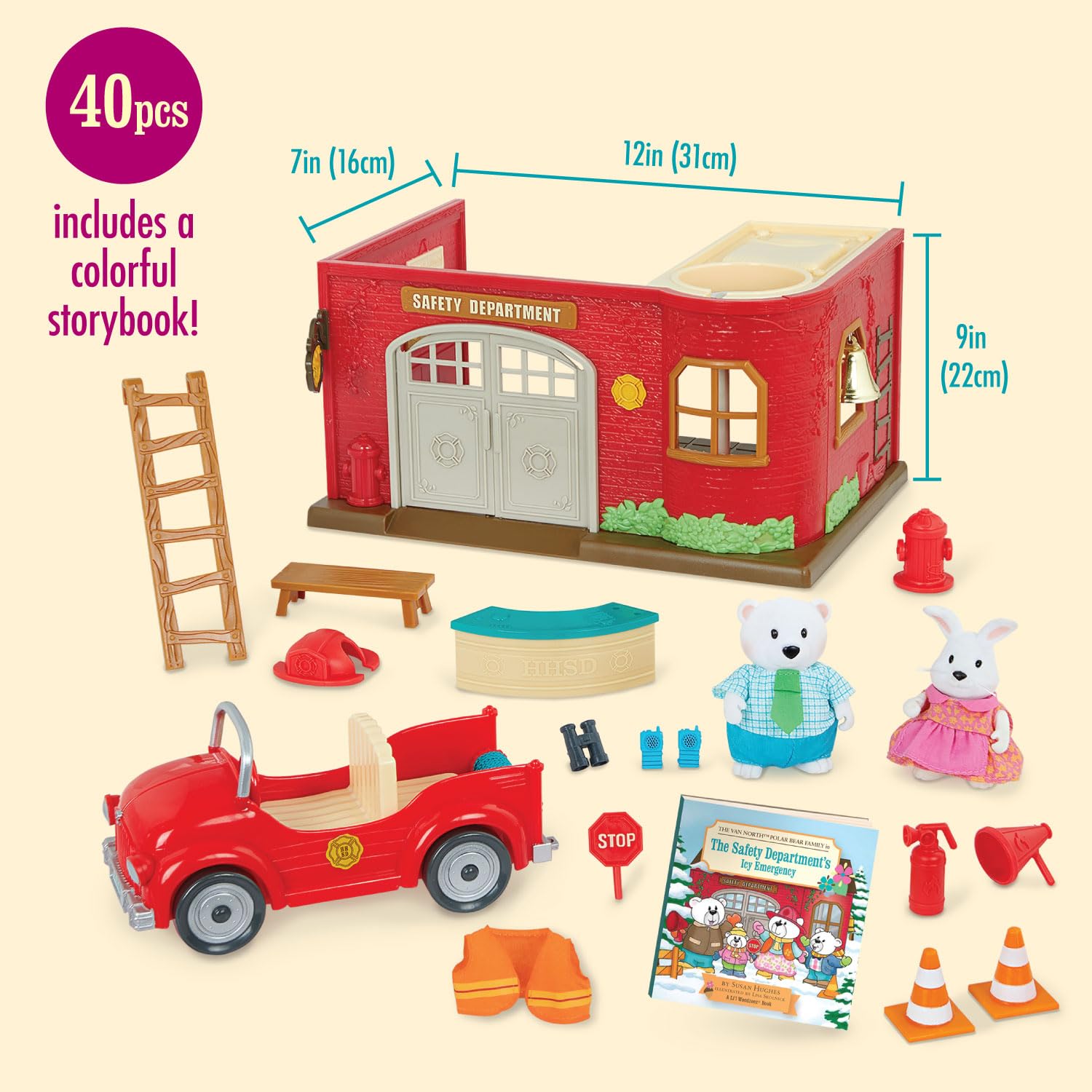Foto 4 pulgar | Dollhouse Playset Li'l Woodzeez Safety Department Hace Más De 3 Años - Venta Internacional.