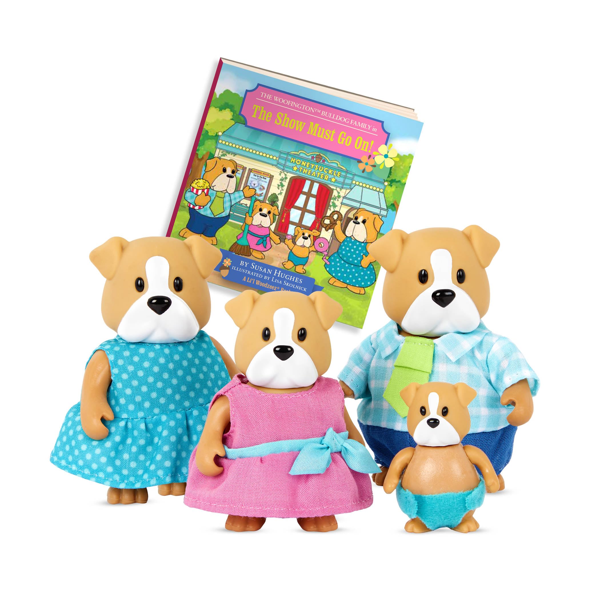 Foto 2 pulgar | Toy Li'l Woodzeez La Familia De Los Bulldogs De Woofington Con Libro De Cuentos - Venta Internacional.