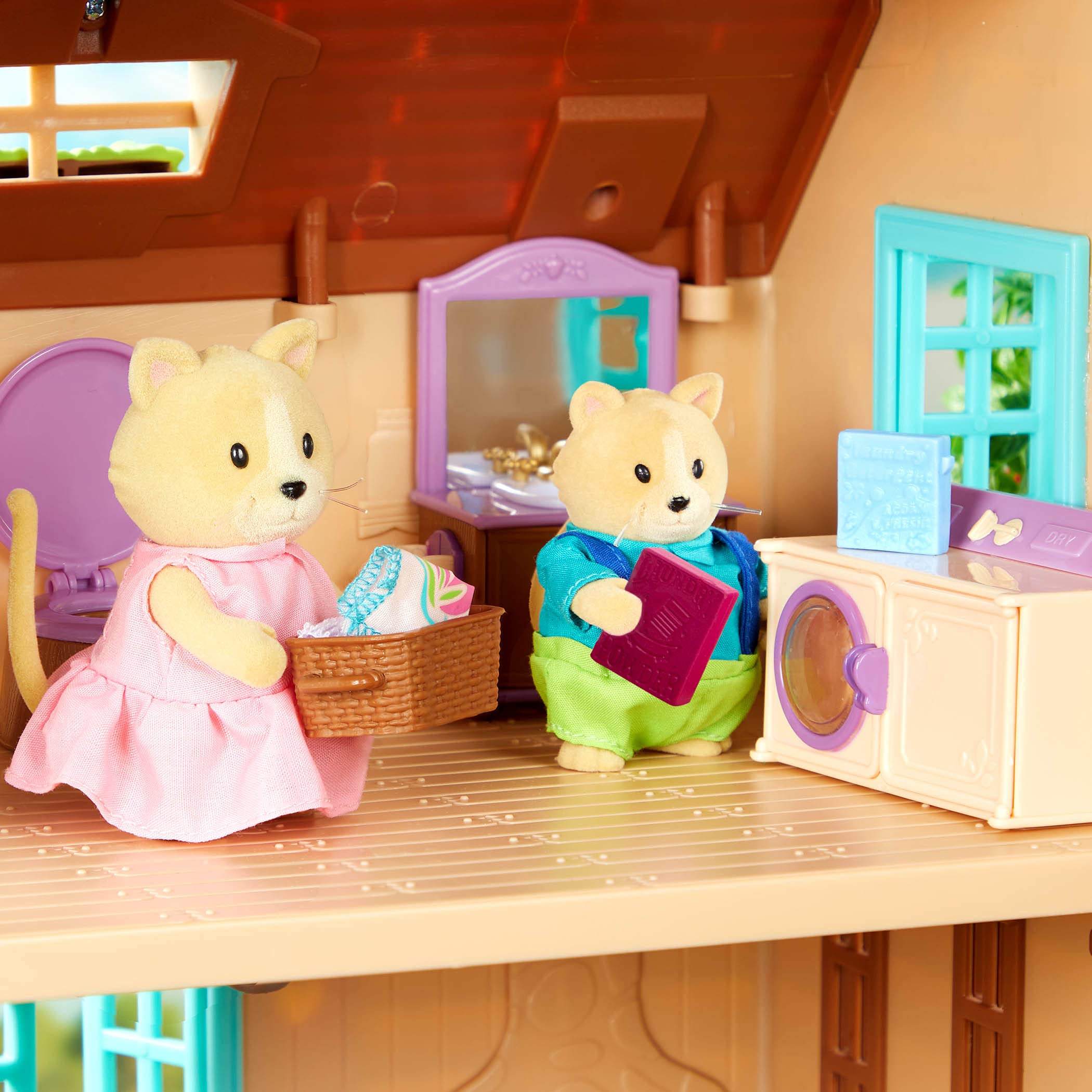 Foto 5 | Juego De Juguetes Li'l Woodzeez Cat Family Whiskerelli Con Libro De Cuentos, 5 Piezas - Venta Internacional.